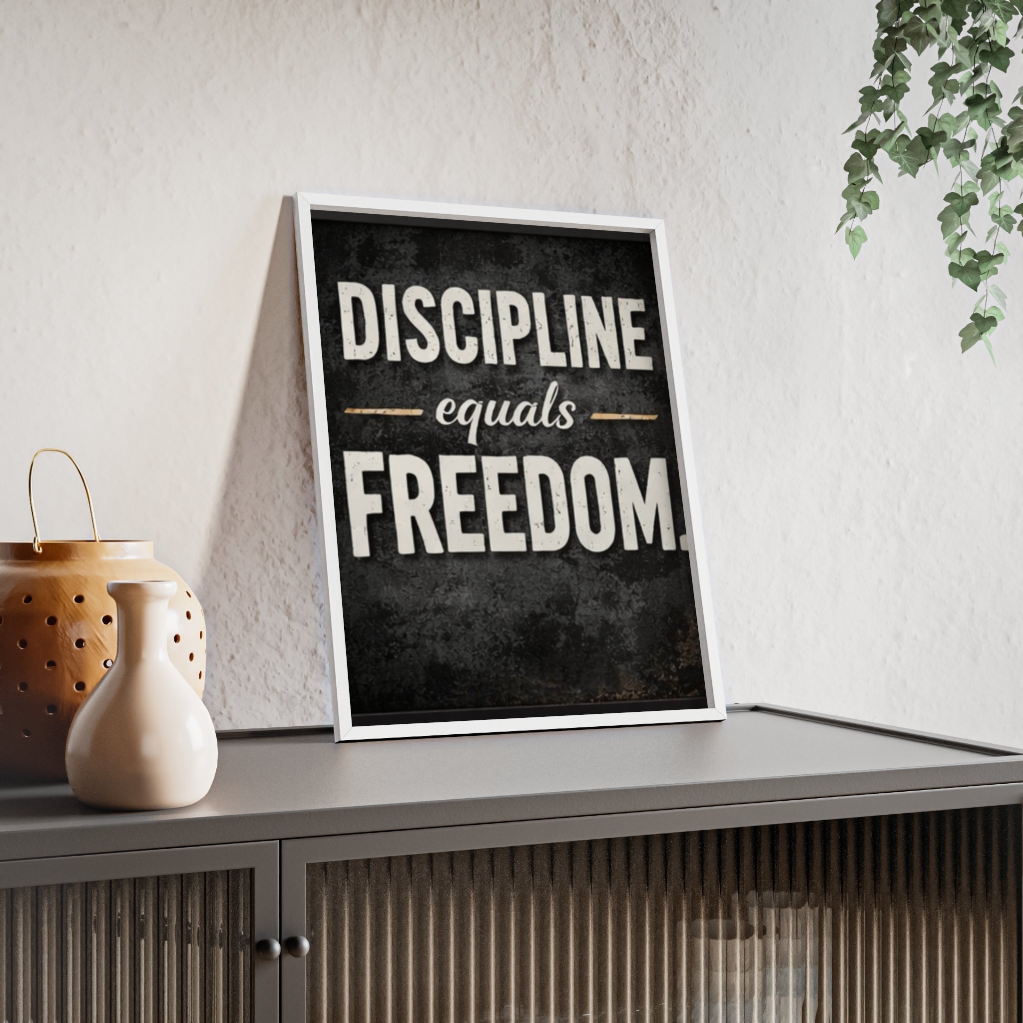 Discipline Equals Freedom Framed Poster