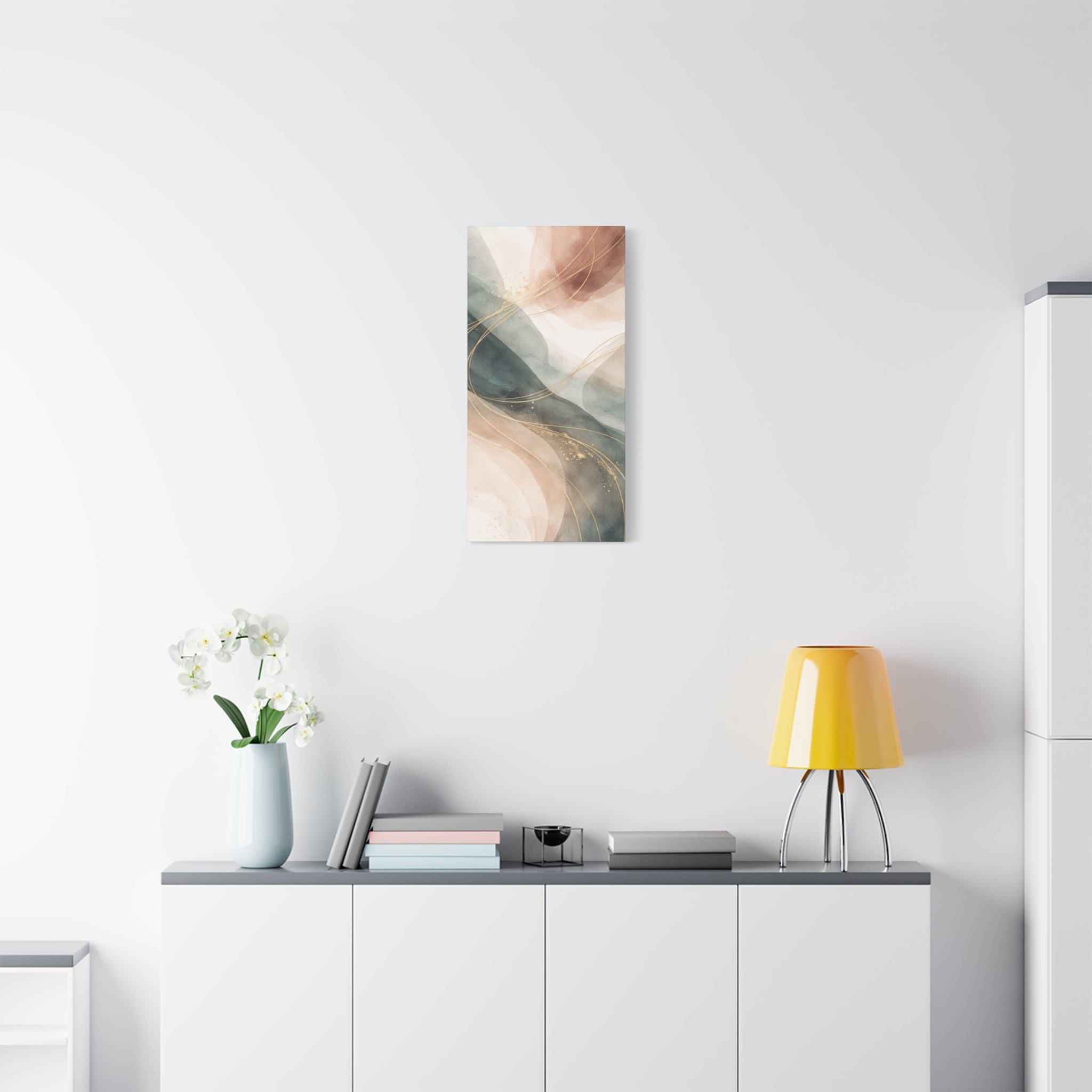 Abstract Coastal Waves Matte Canvas — Stretched Wall Art