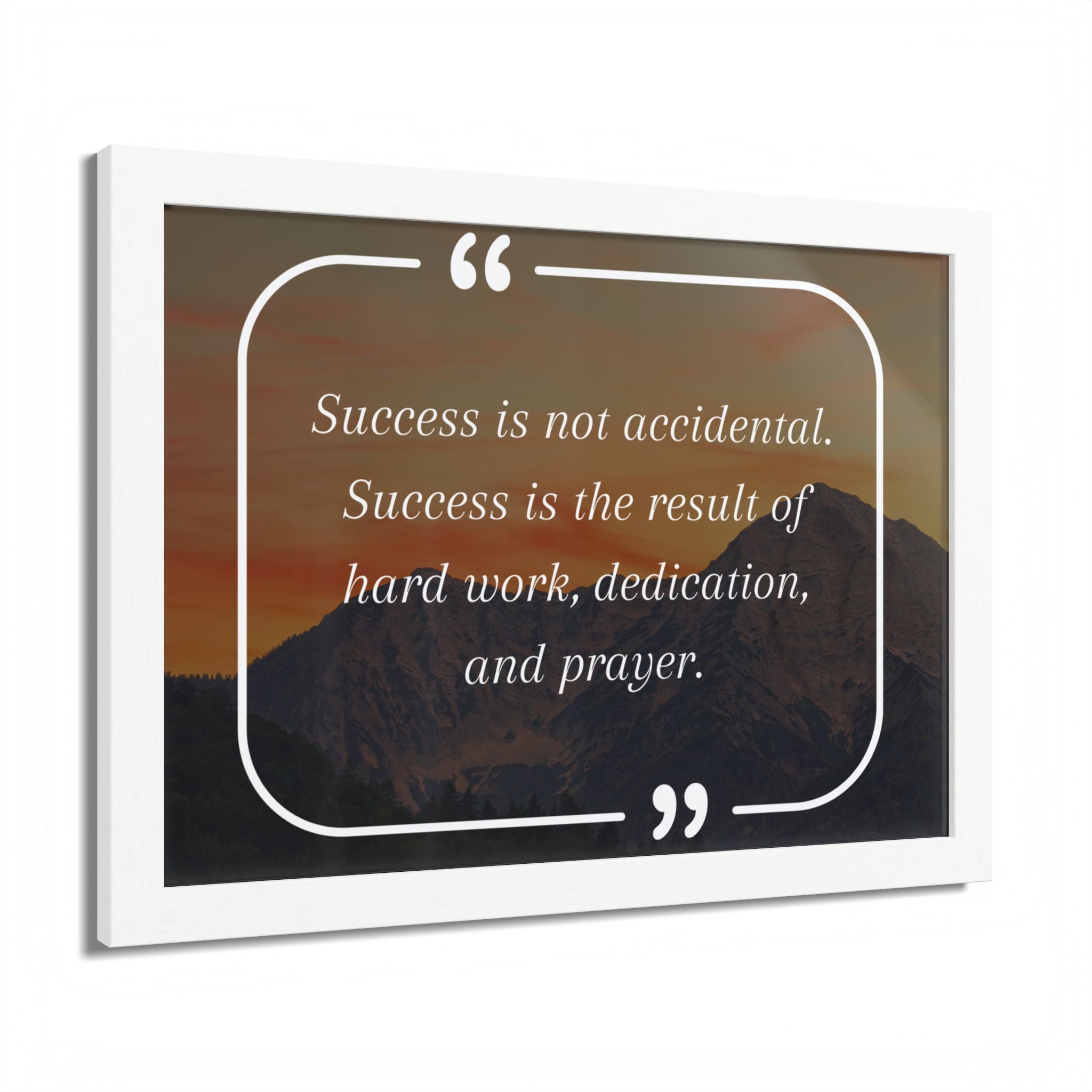Success Is Not Accidental Multi-Color Framed Poster