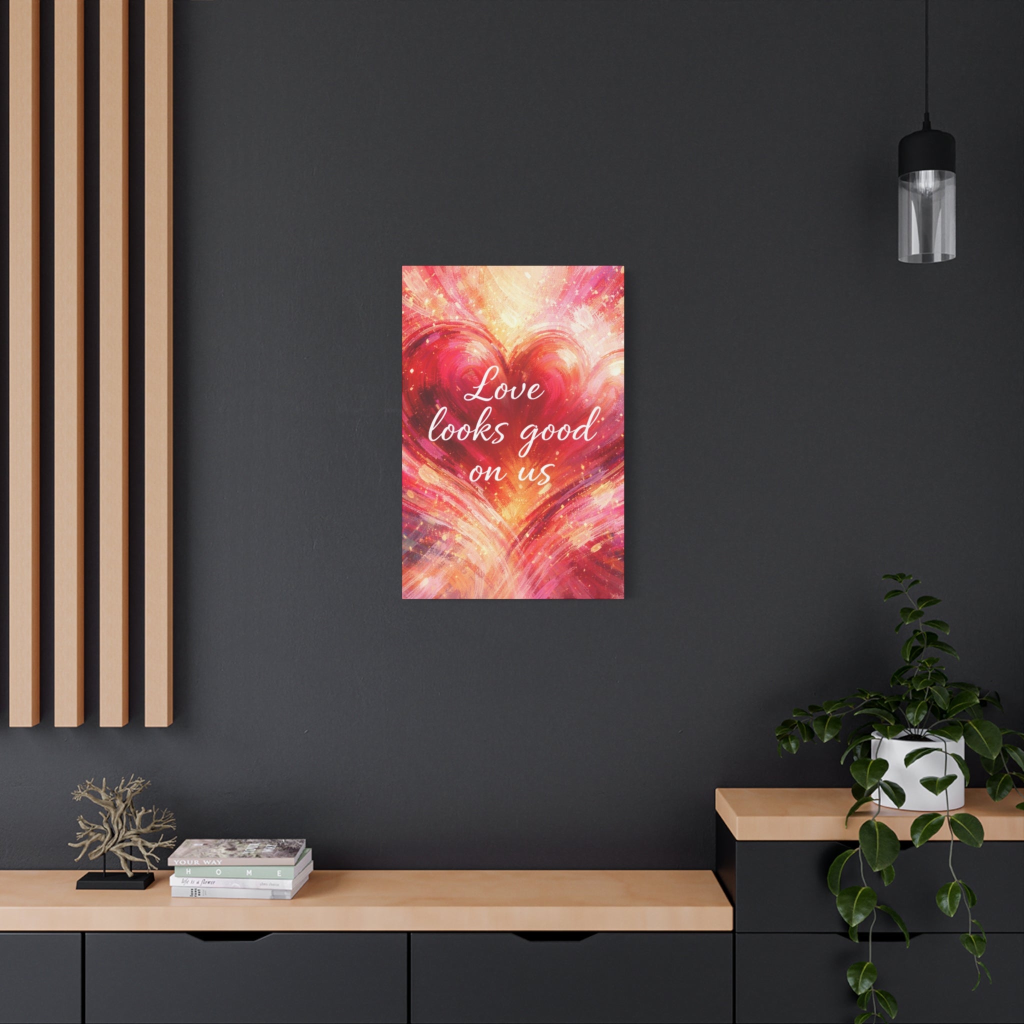 Love Looks Good On Us Matte Canvas Wall Art