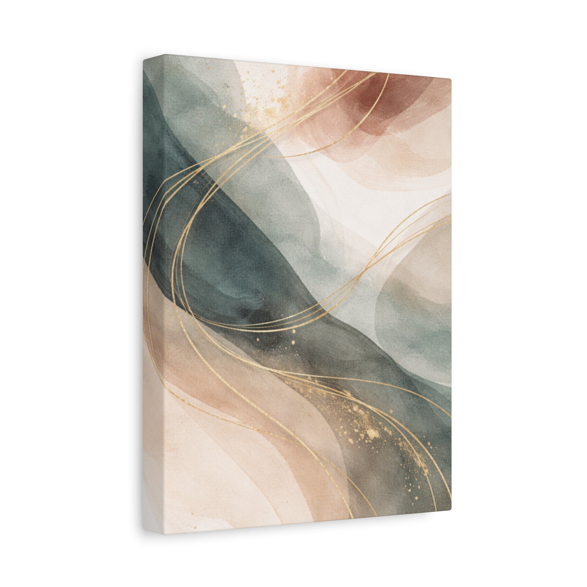 Abstract Coastal Waves Matte Canvas — Stretched Wall Art