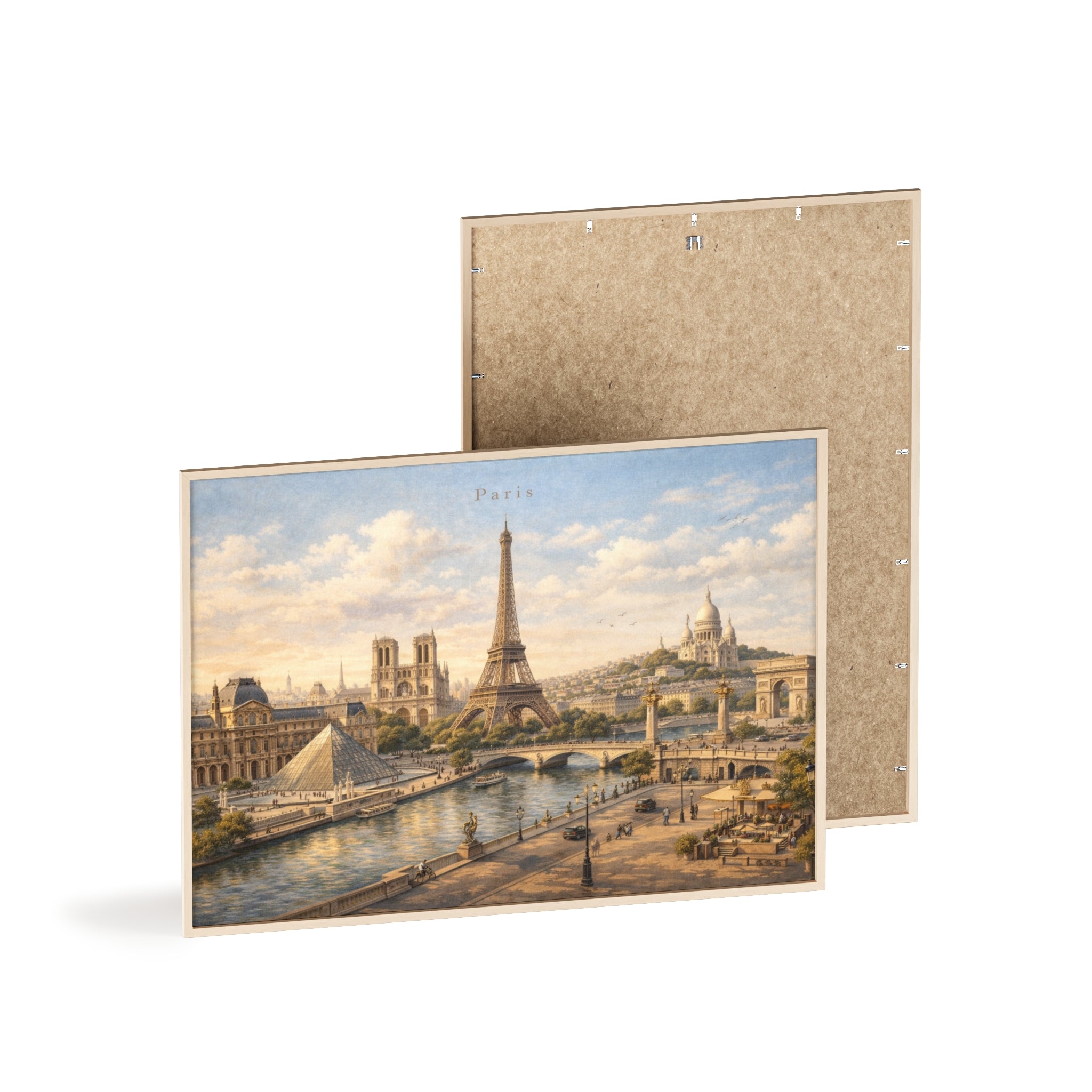 Paris Eiffel Tower Wood Framed Poster