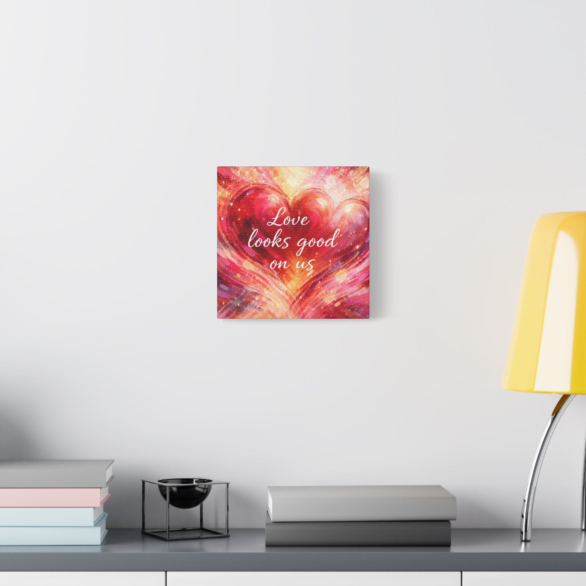 Love Looks Good On Us Matte Canvas Wall Art