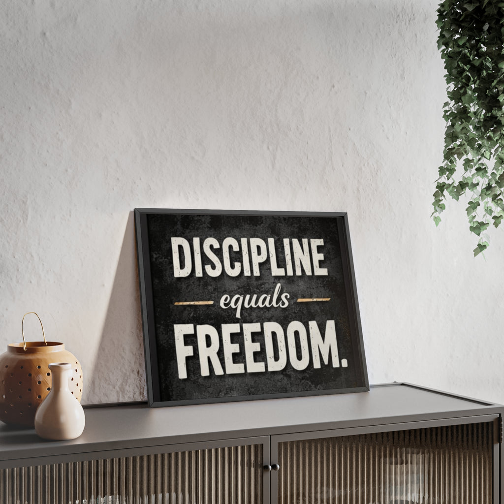 Discipline Equals Freedom Framed Poster