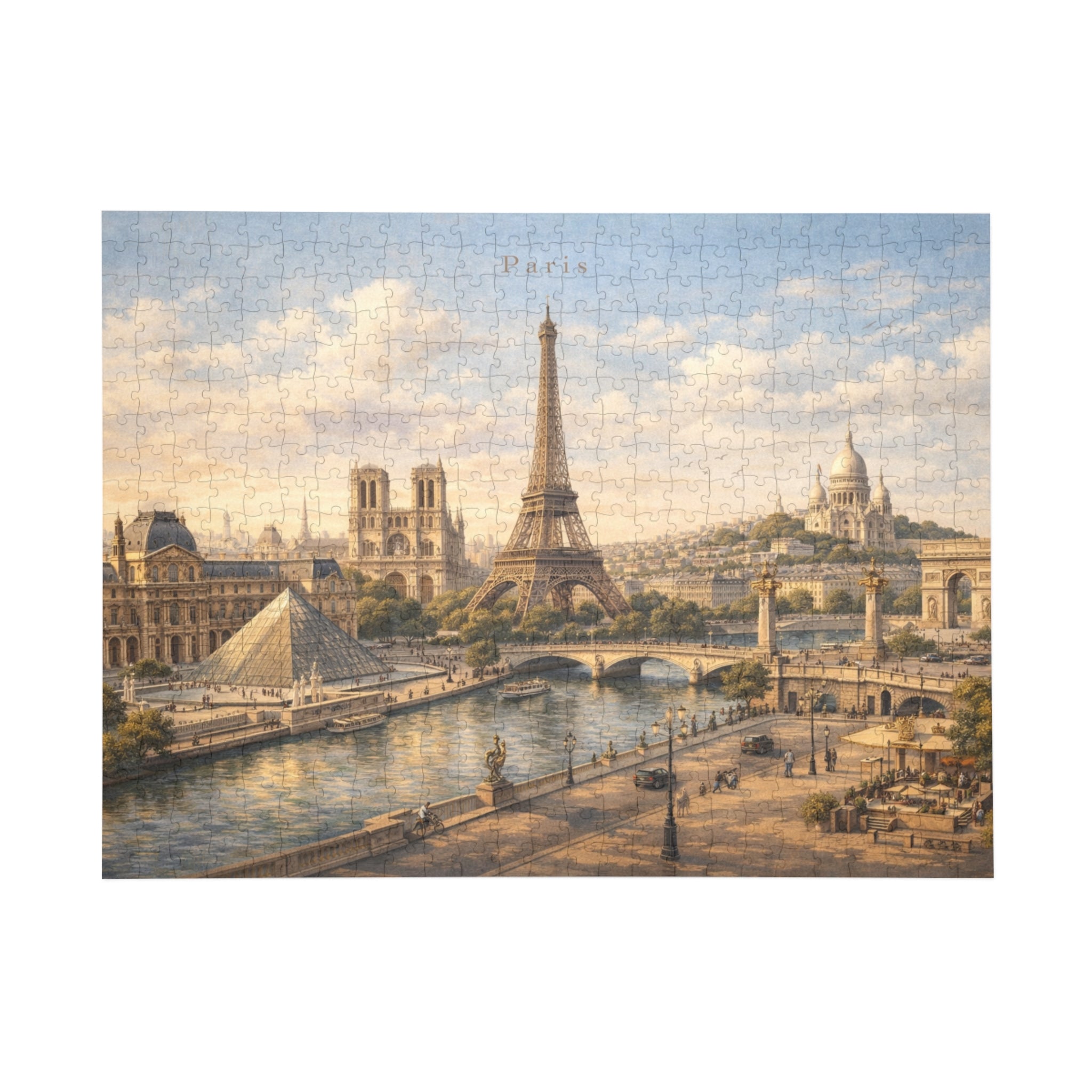 Paris Riverfront Scenic Jigsaw Puzzle