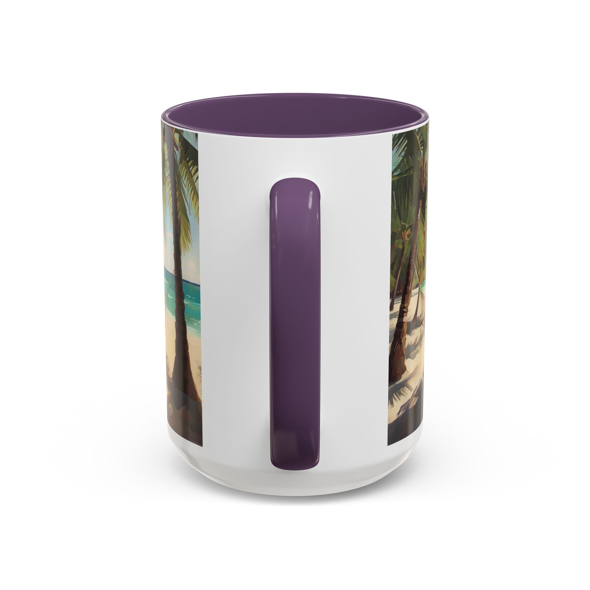 Tropical Beach Palm Trees & Hammock Coffee Mug