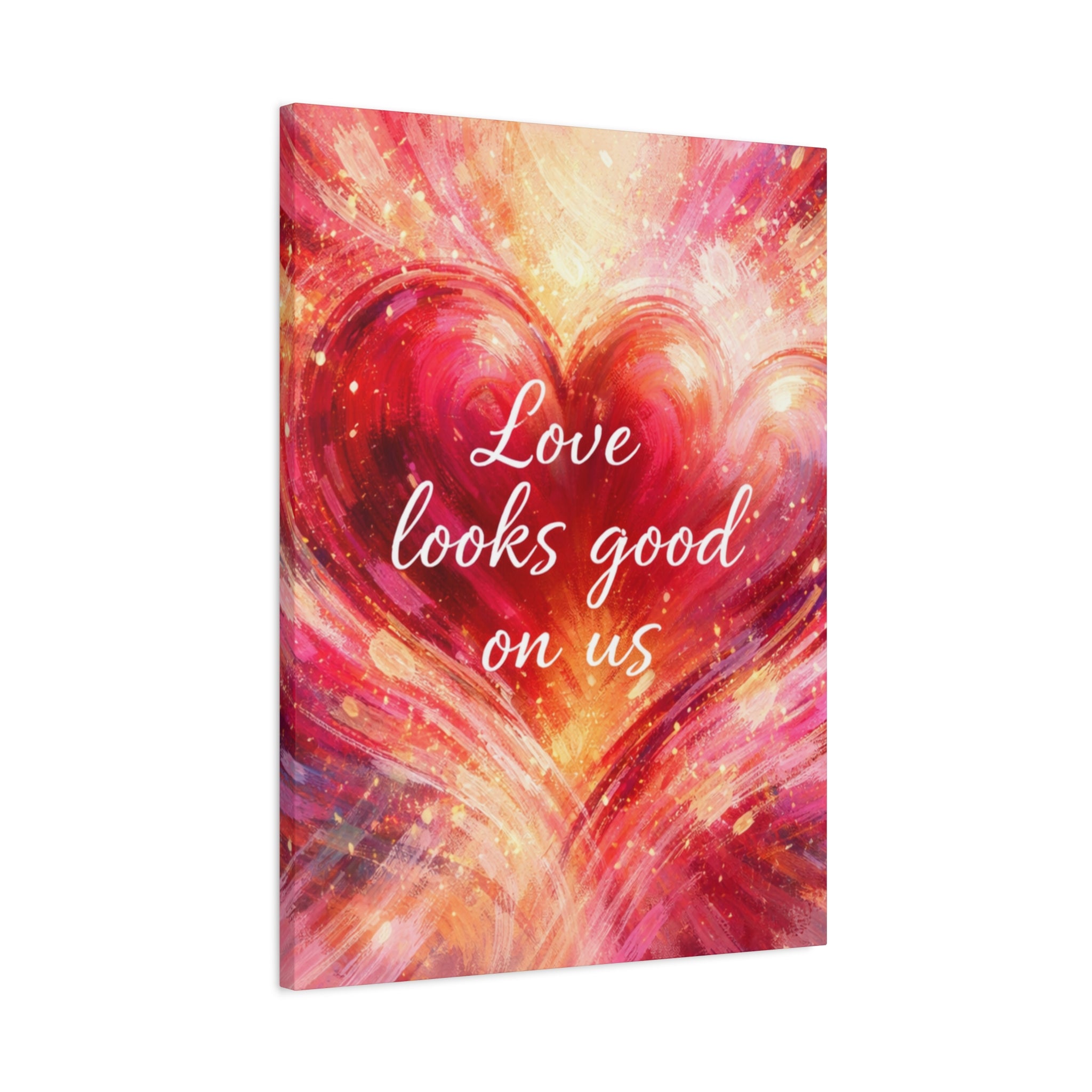 Love Looks Good On Us Matte Canvas Wall Art