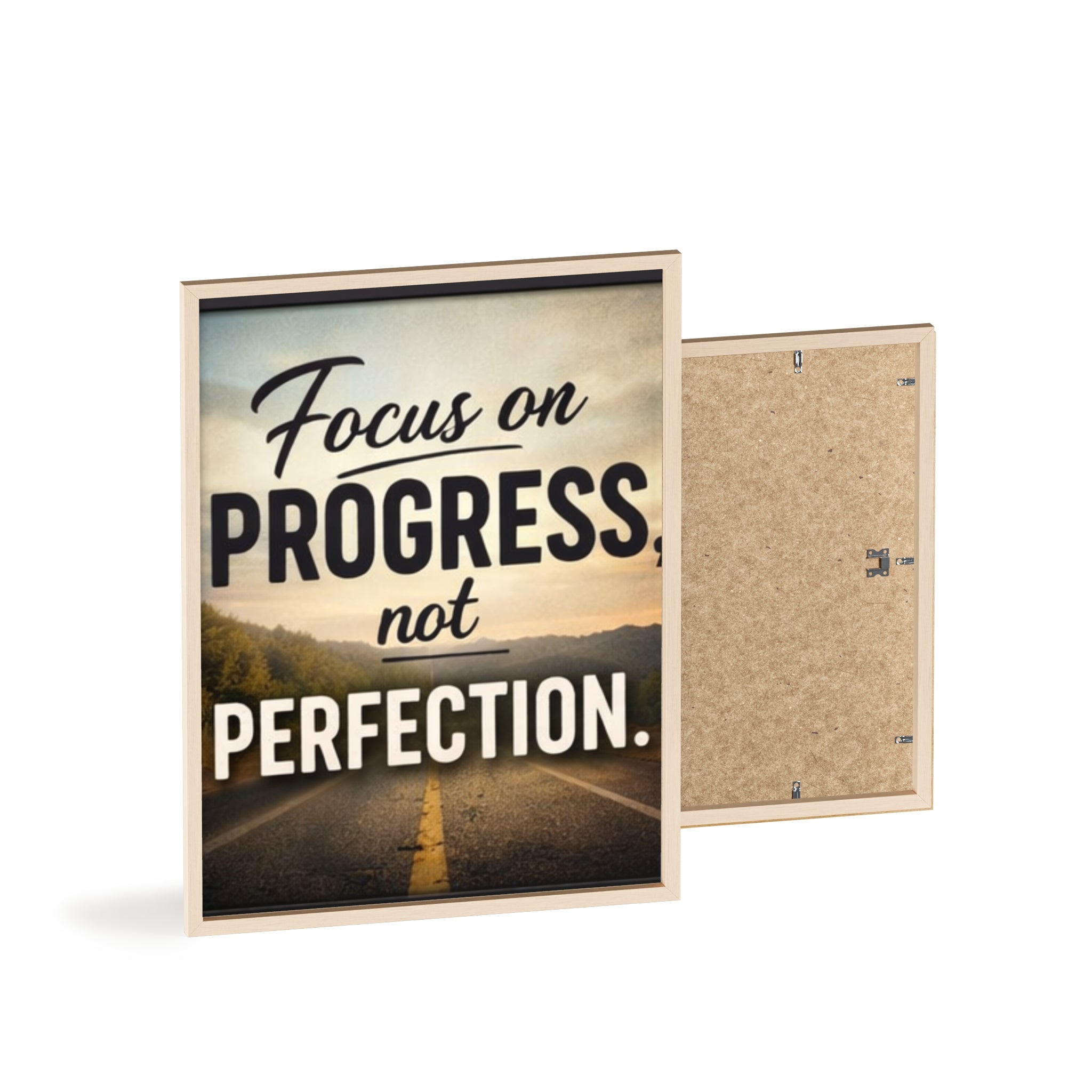 Focus on Progress Not Perfection Framed Poster — Motivational Wall Art