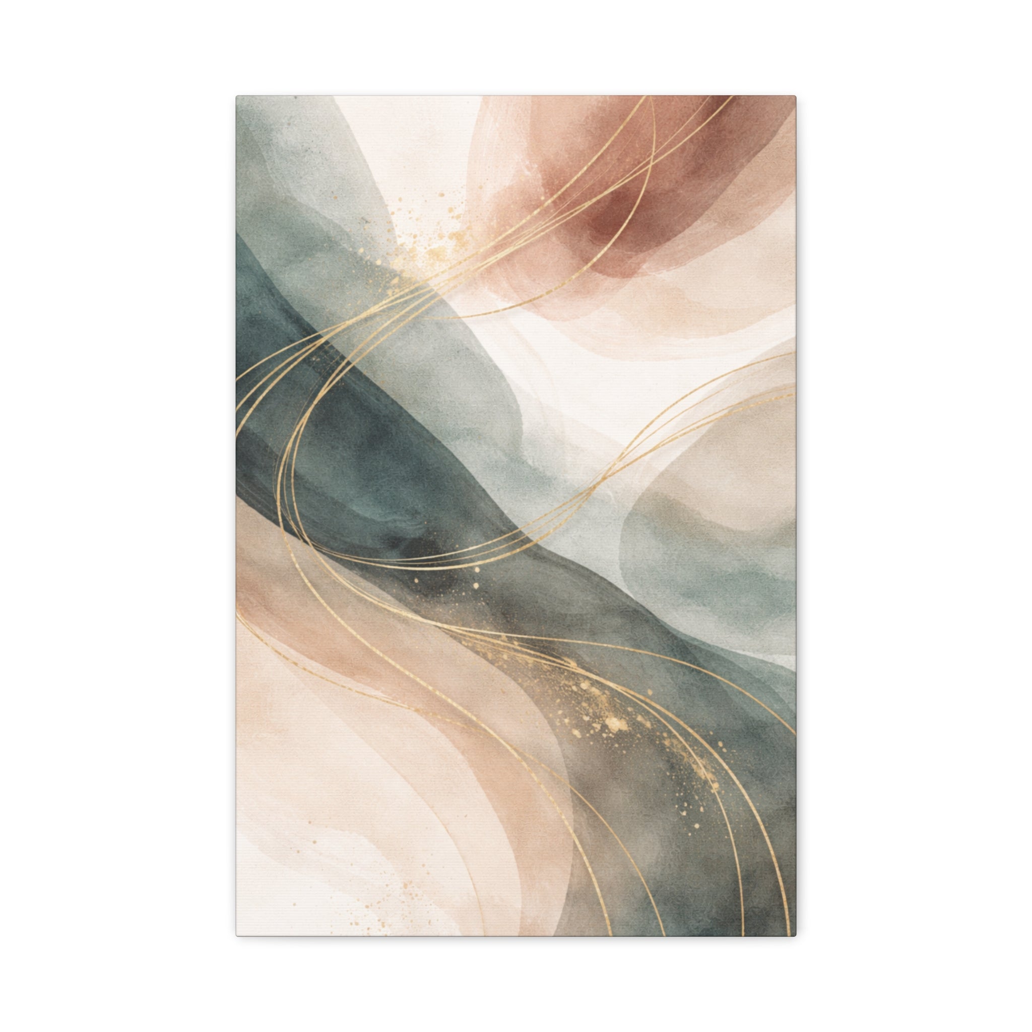 Abstract Coastal Waves Matte Canvas — Stretched Wall Art