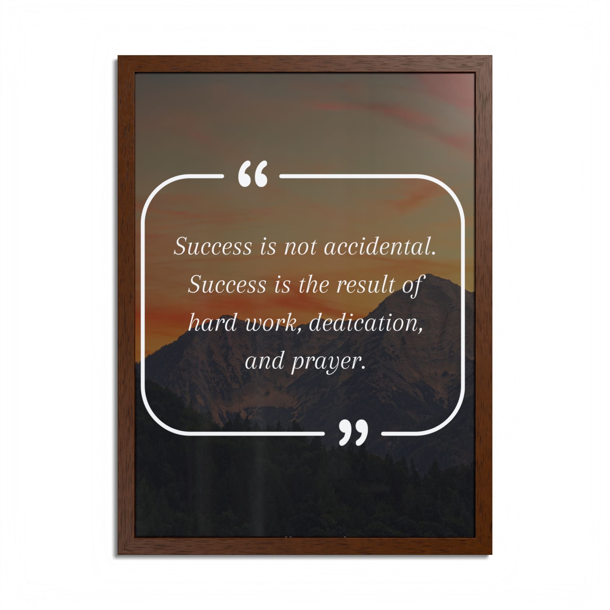 Success Is Not Accidental Multi-Color Framed Poster
