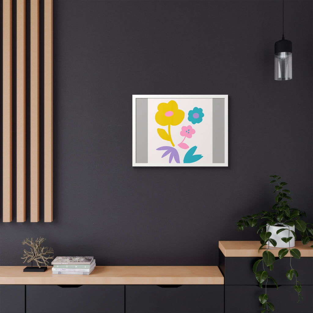 Multi-Color Floral Framed Poster