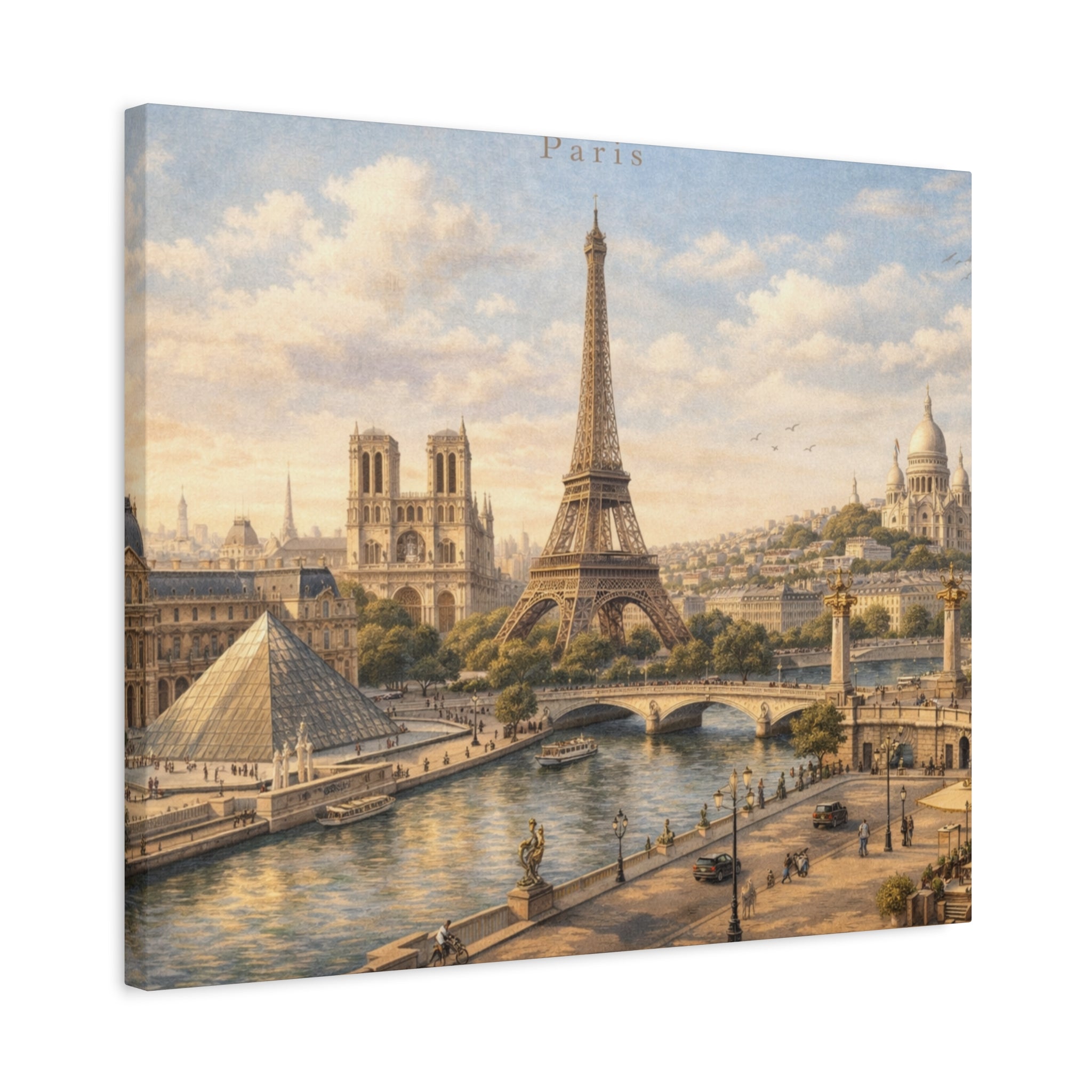 Paris Skyline Matte Canvas Wall Art