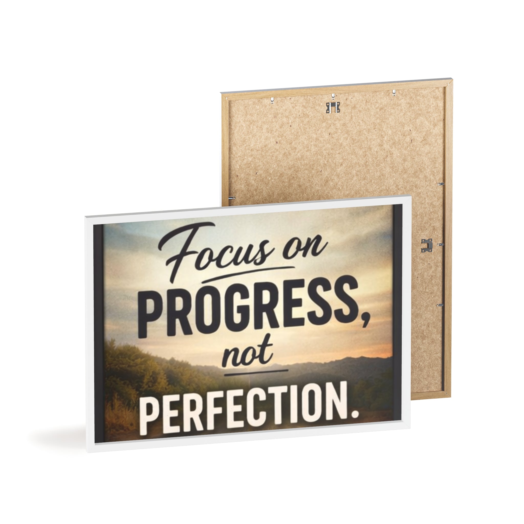 Focus on Progress Not Perfection Framed Poster — Motivational Wall Art