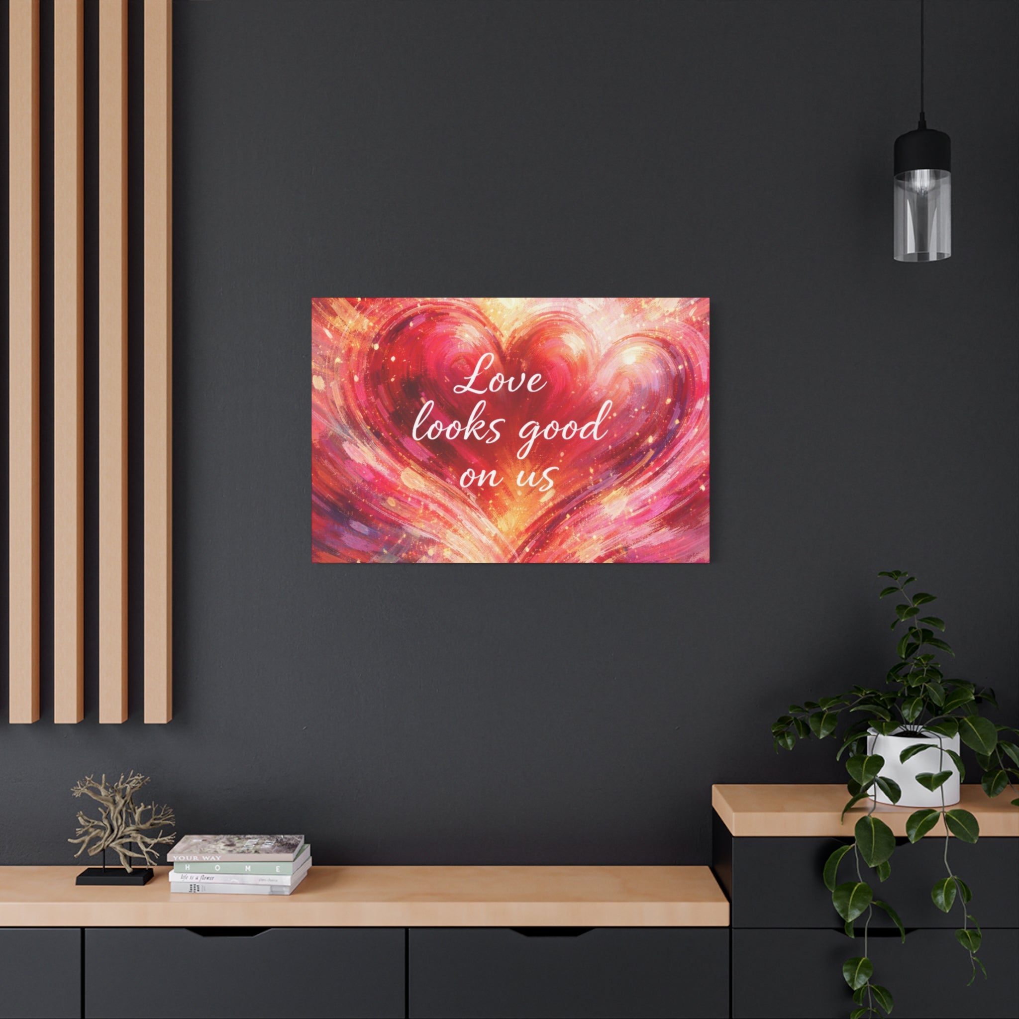 Love Looks Good On Us Matte Canvas Wall Art