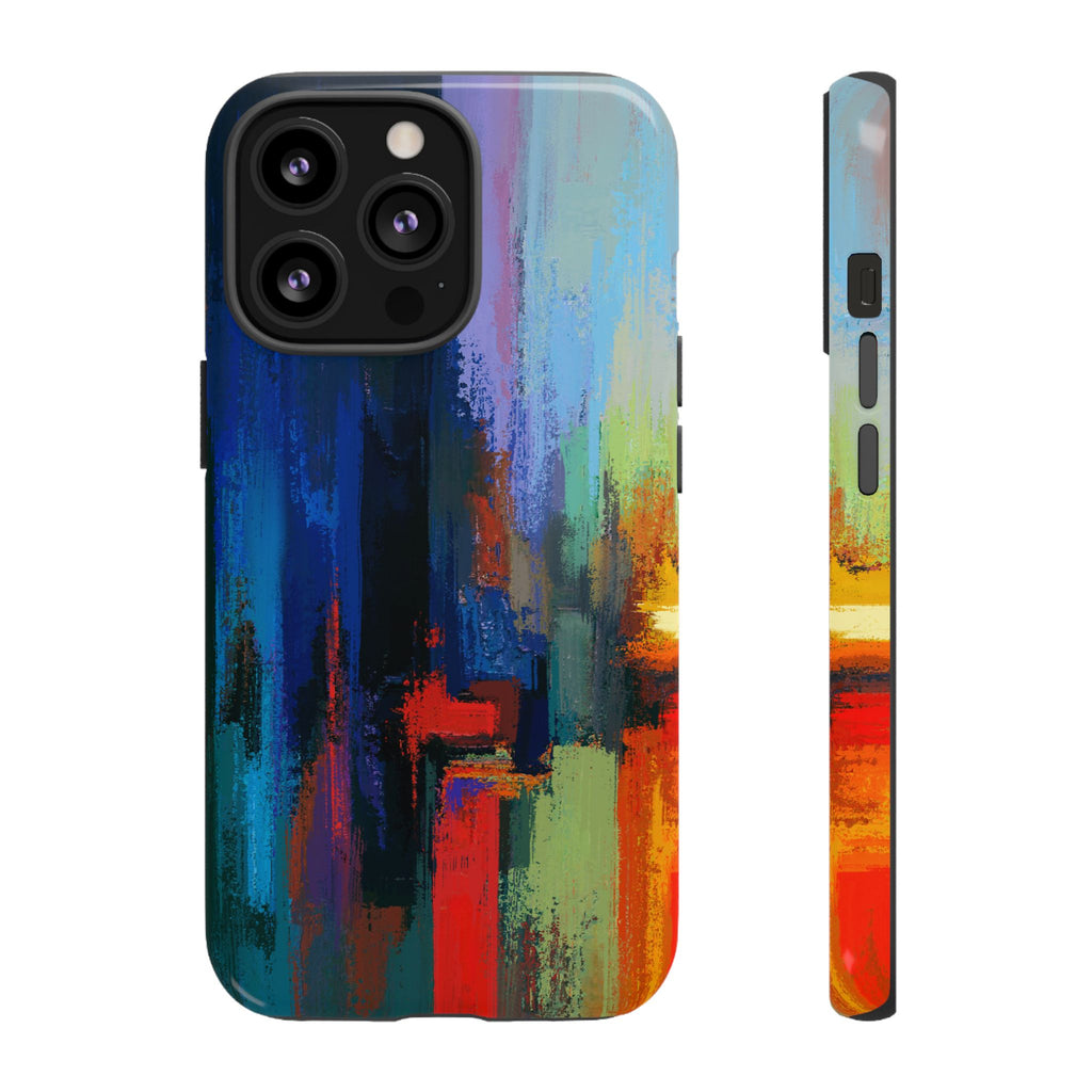 Abstract Colorblock Vibrant Protective iPhone Tough Case