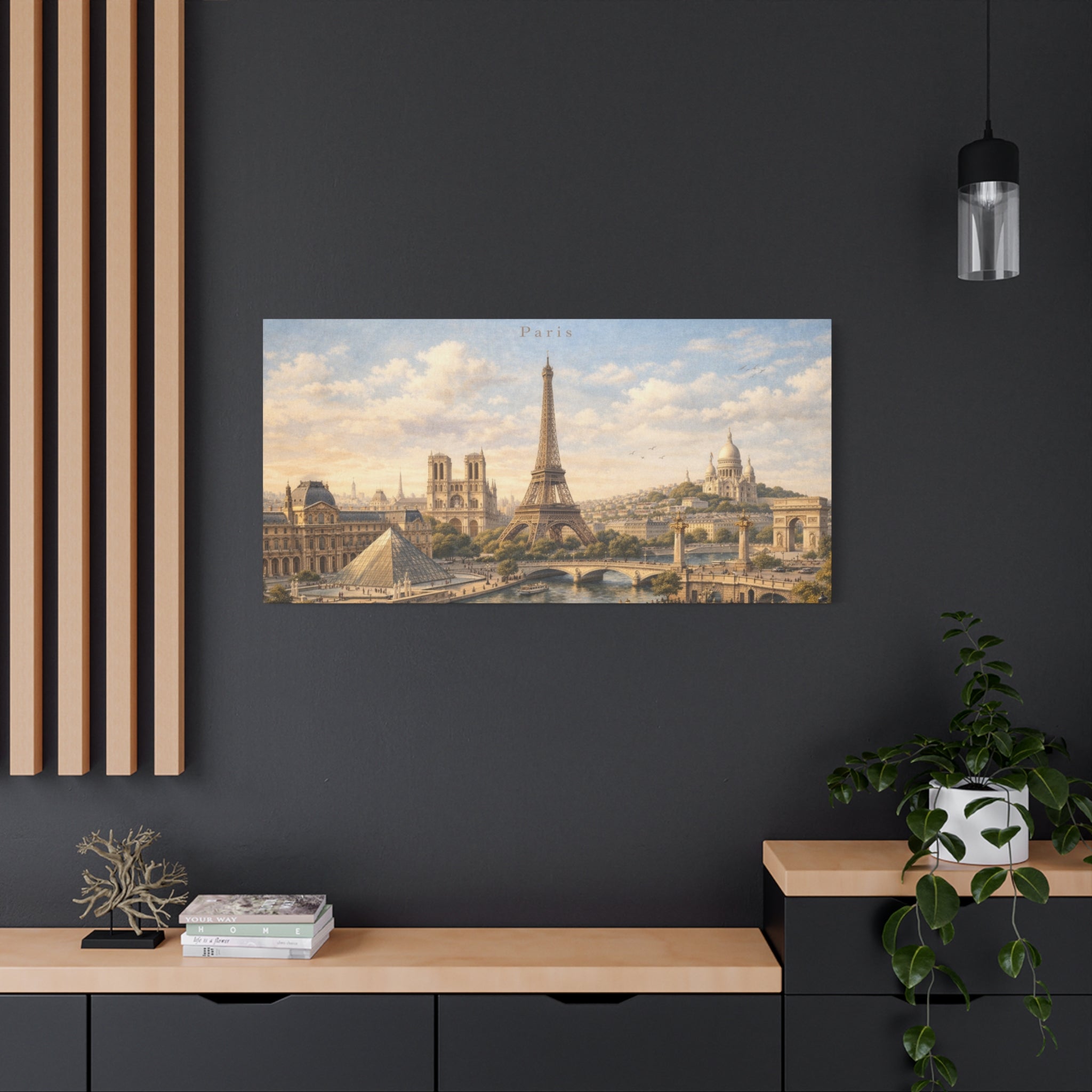 Paris Skyline Matte Canvas Wall Art