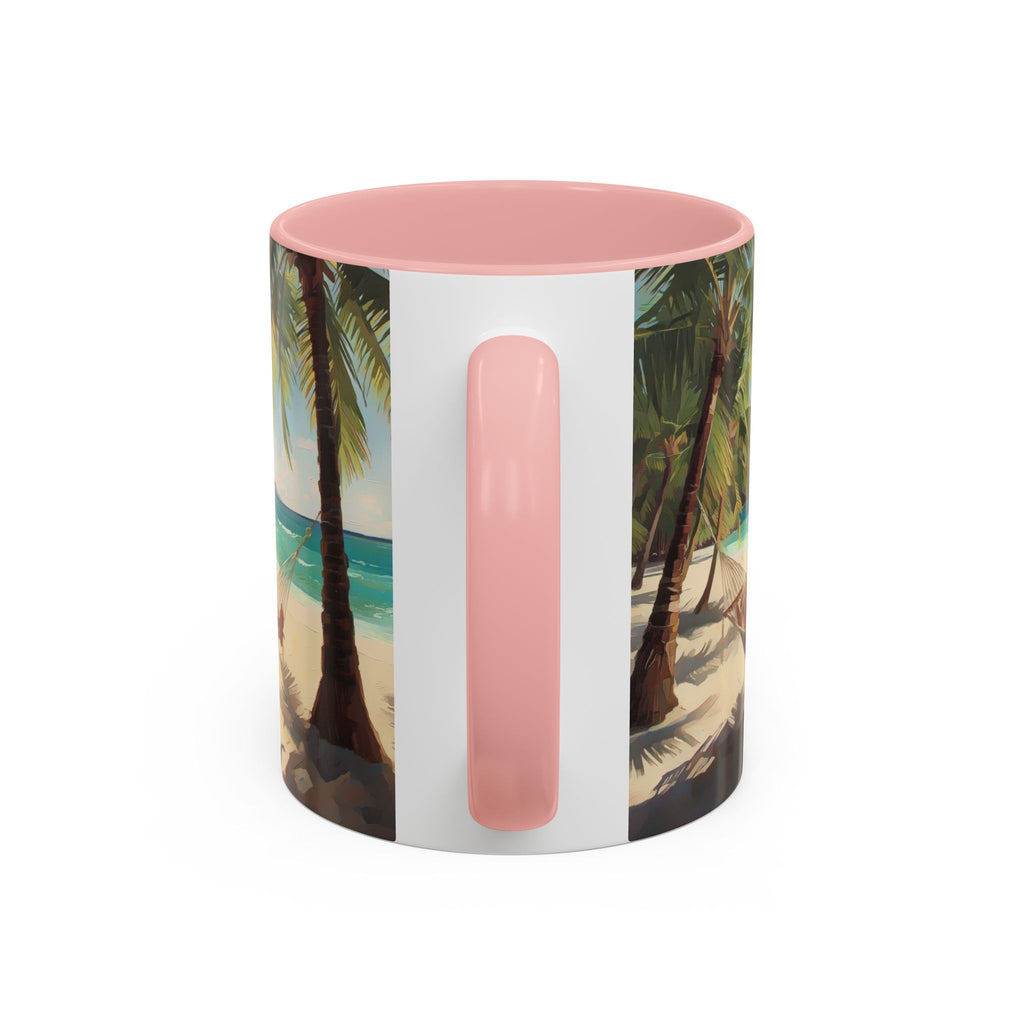 Tropical Beach Palm Trees & Hammock Coffee Mug