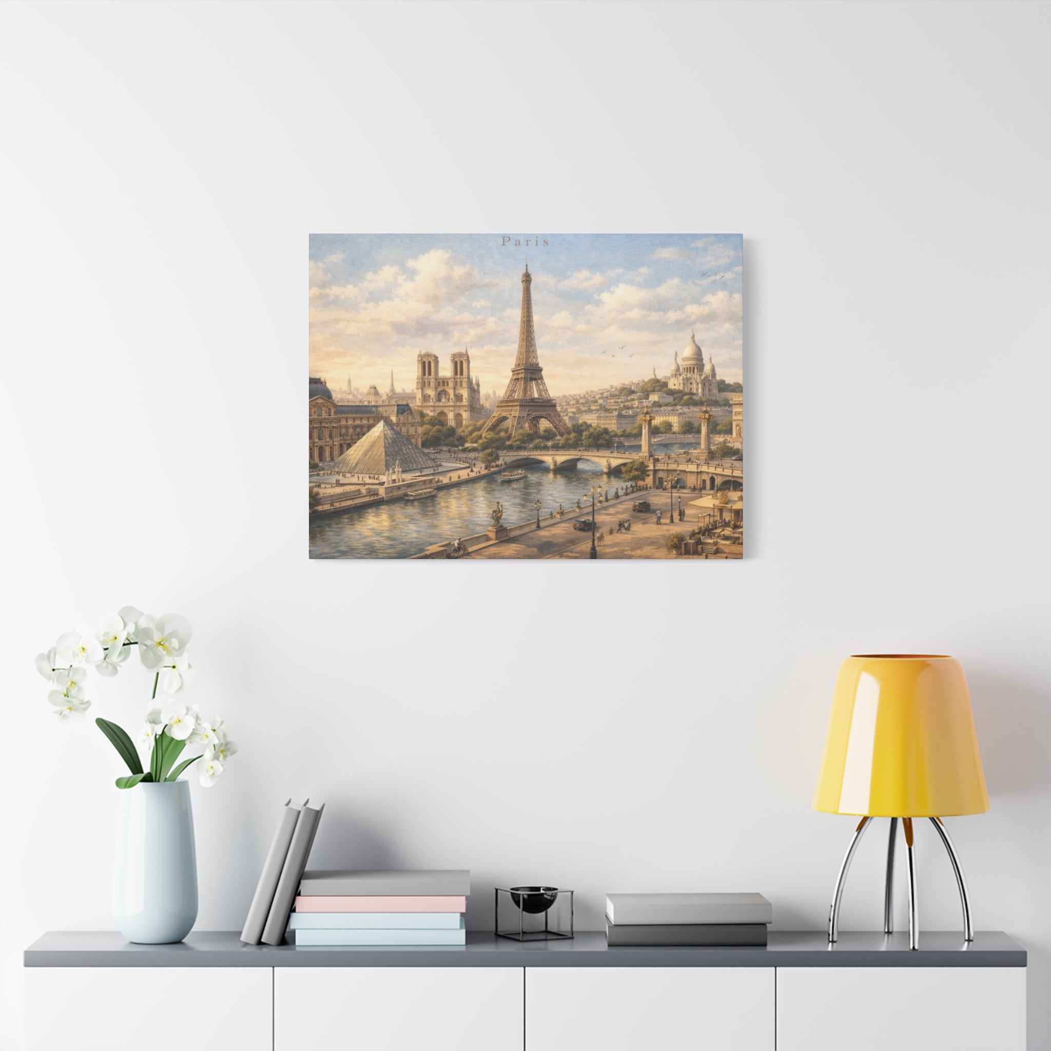 Paris Skyline Matte Canvas Wall Art