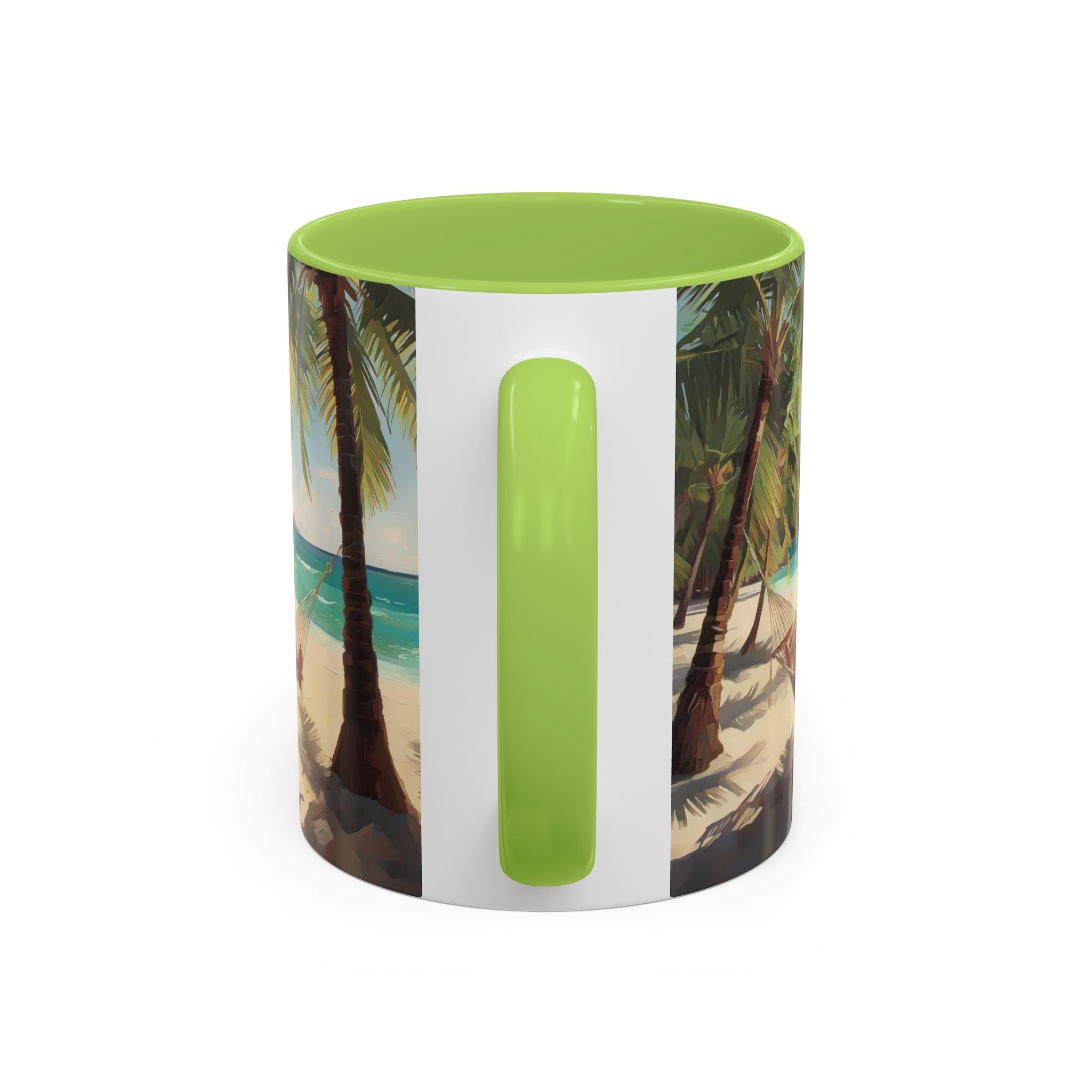 Tropical Beach Palm Trees & Hammock Coffee Mug
