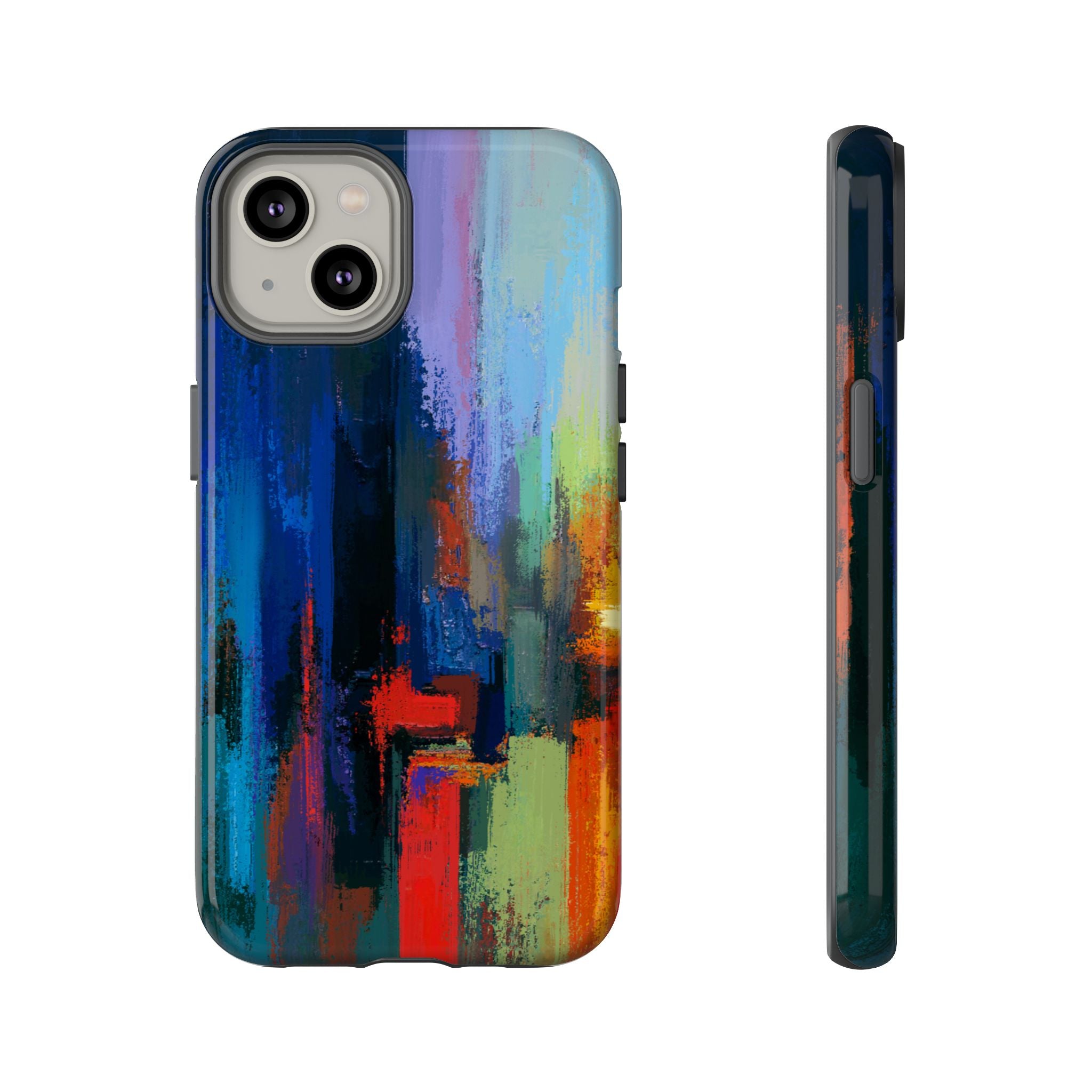 Abstract Colorblock Vibrant Protective iPhone Tough Case