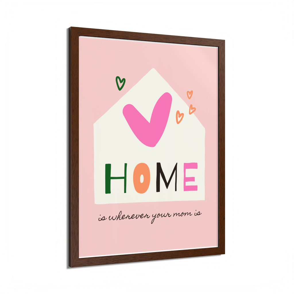 Home Is Wherever Your Mom Is - Framed Poster