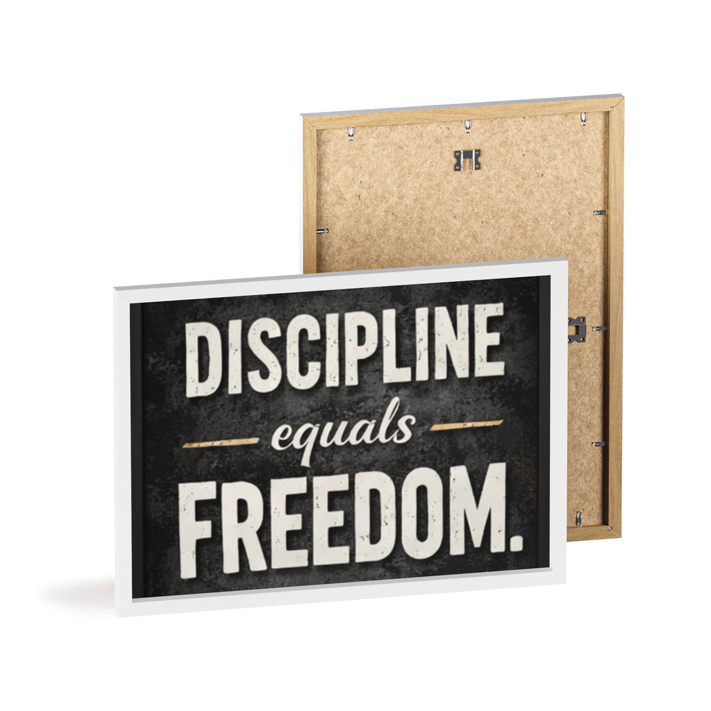 Discipline Equals Freedom Framed Poster