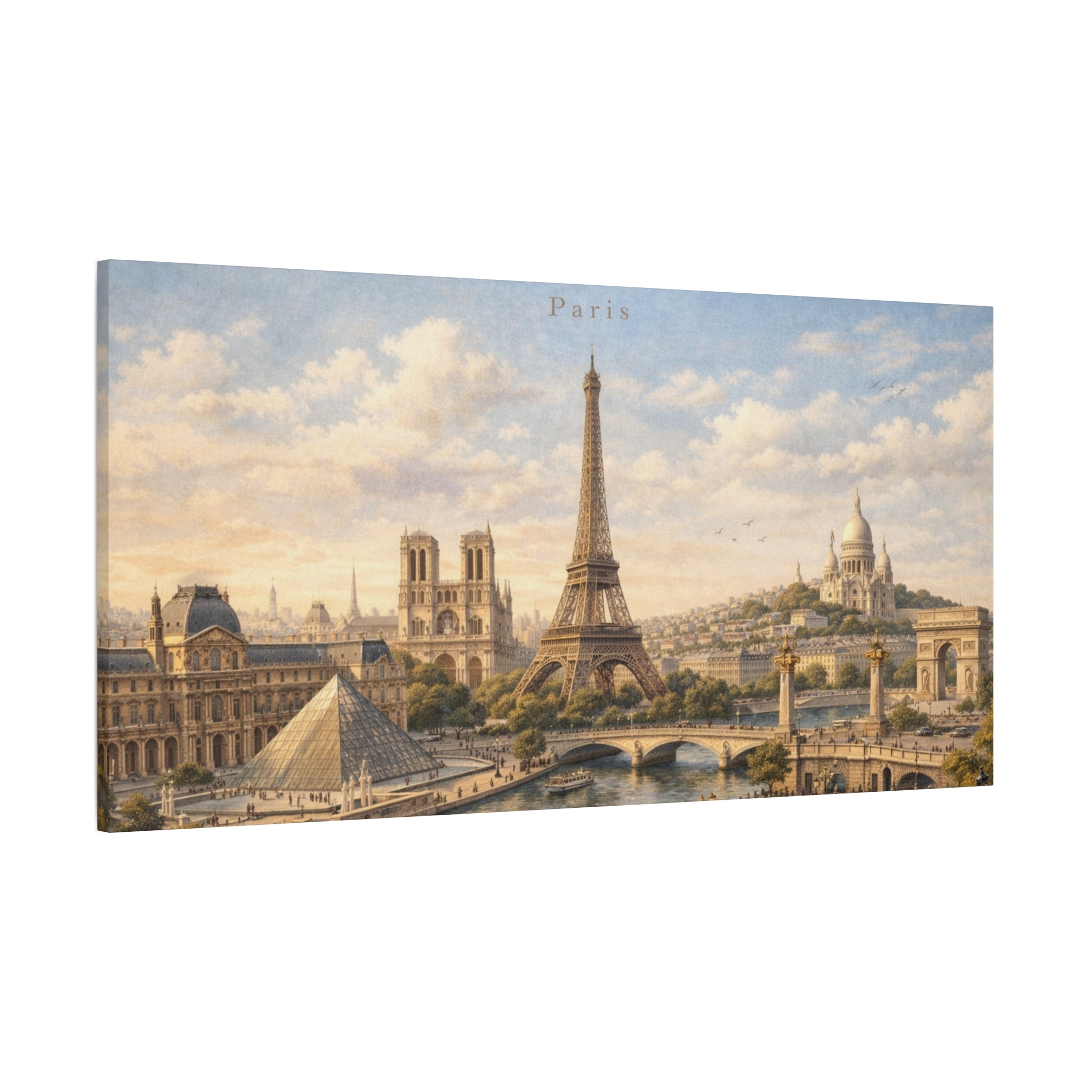 Paris Skyline Matte Canvas Wall Art