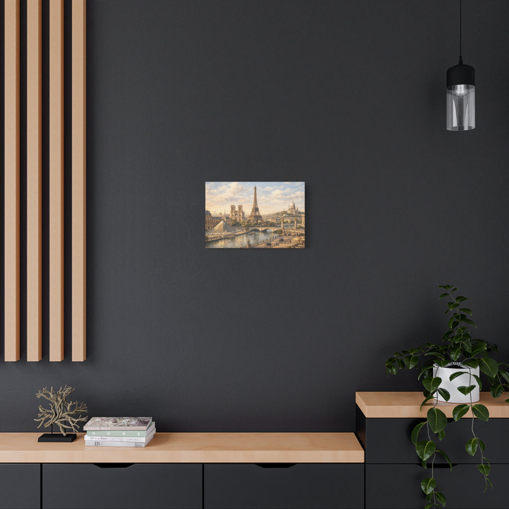 Paris Skyline Matte Canvas Wall Art