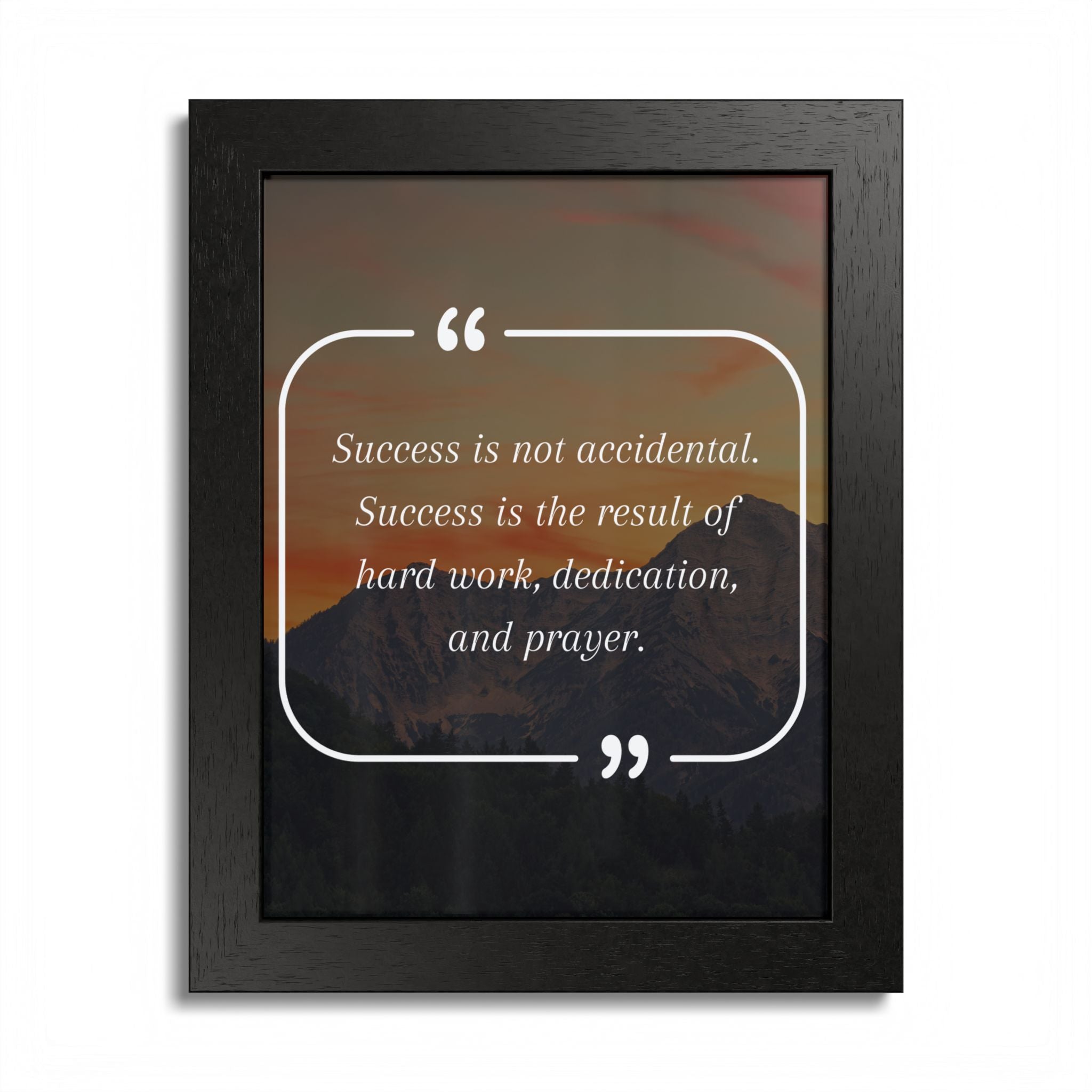 Success Is Not Accidental Multi-Color Framed Poster