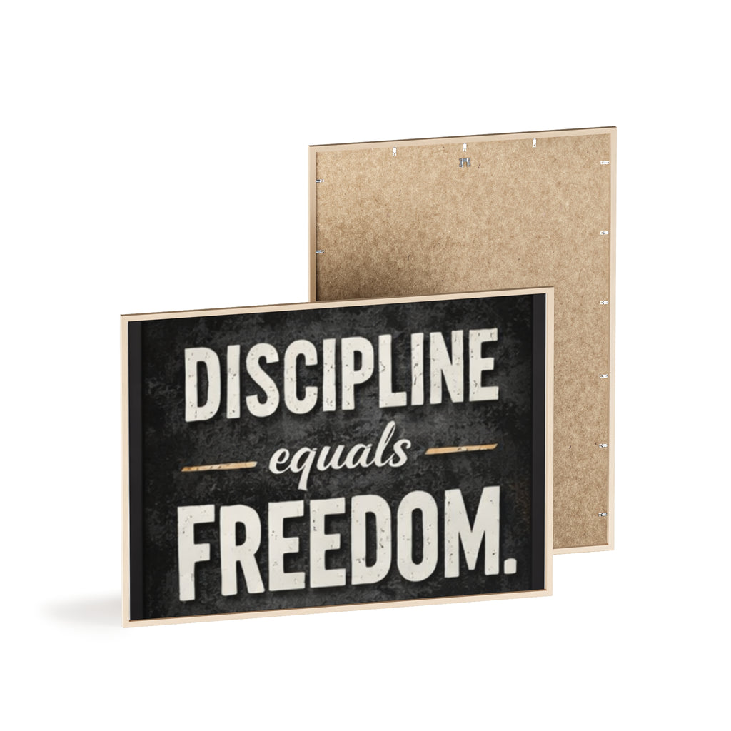 Discipline Equals Freedom Framed Poster