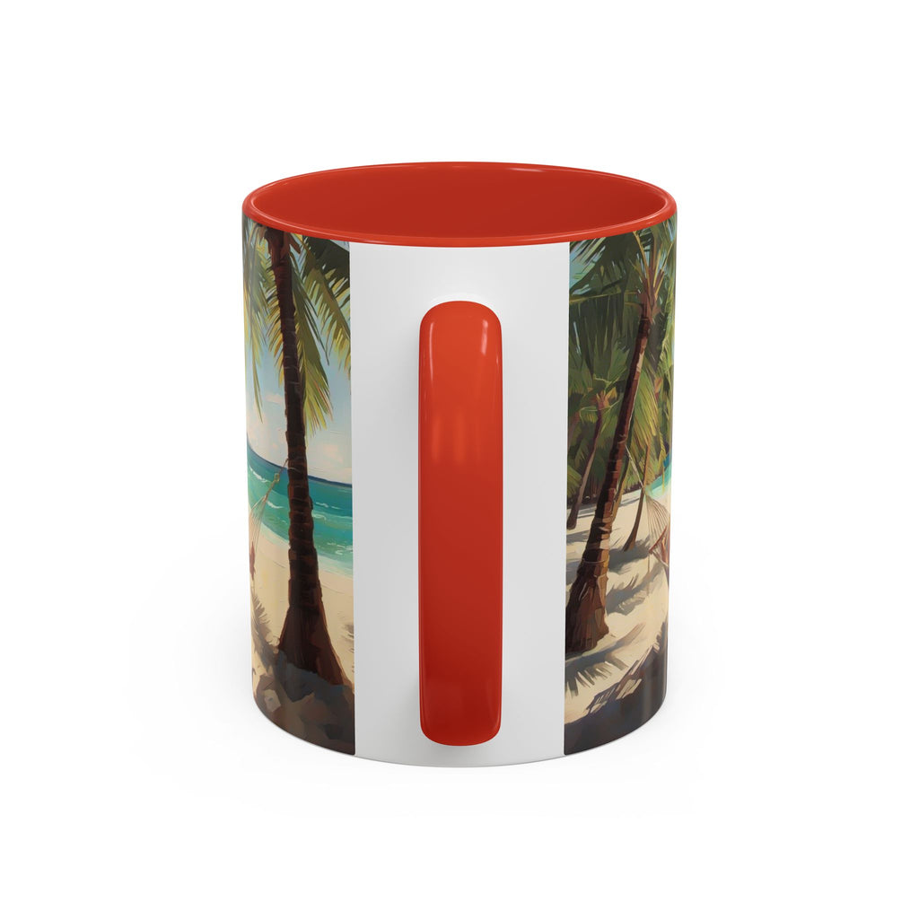 Tropical Beach Palm Trees & Hammock Coffee Mug