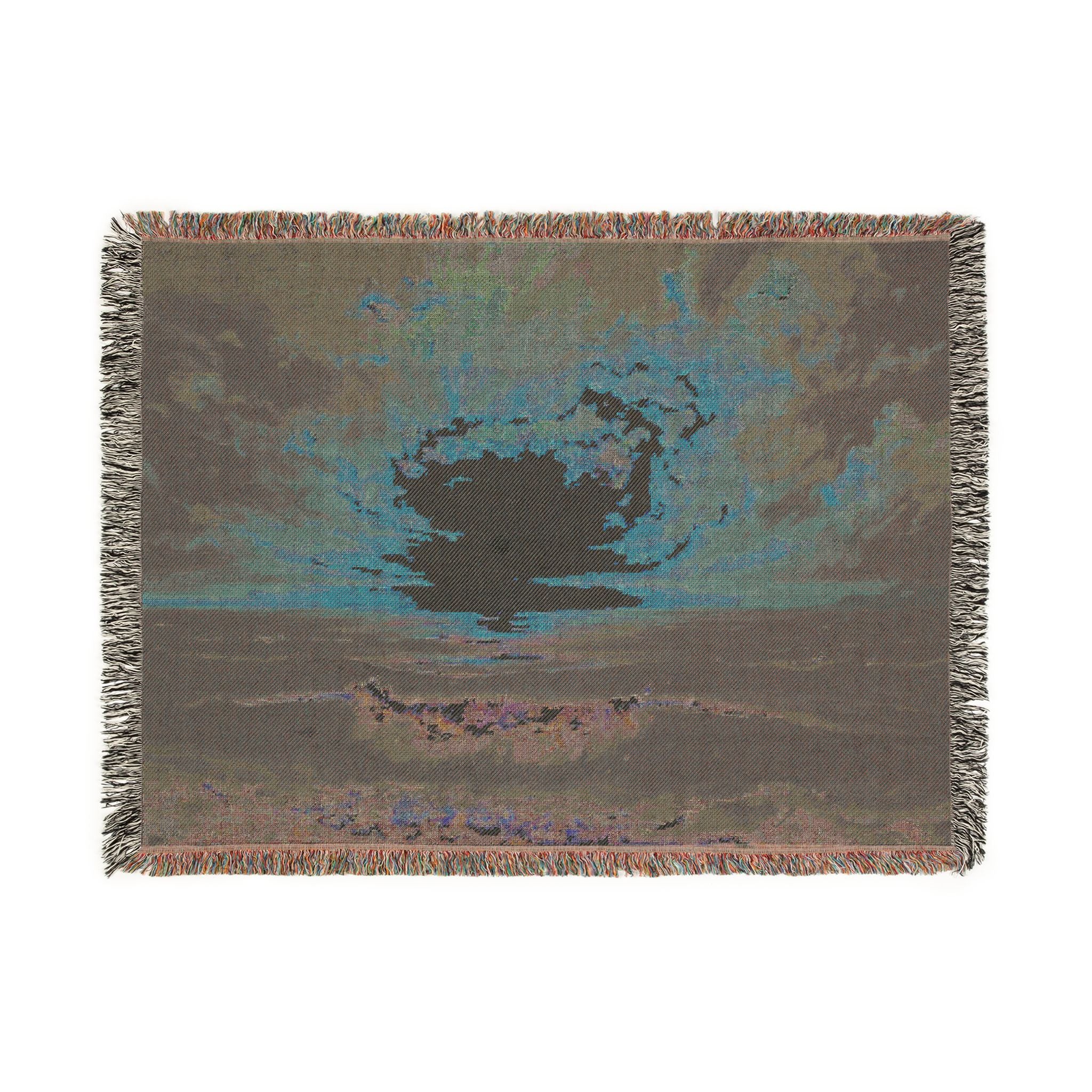 Beach Sunset Woven Blanket