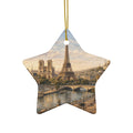 Paris Eiffel Tower Star-Shaped Ceramic Ornament