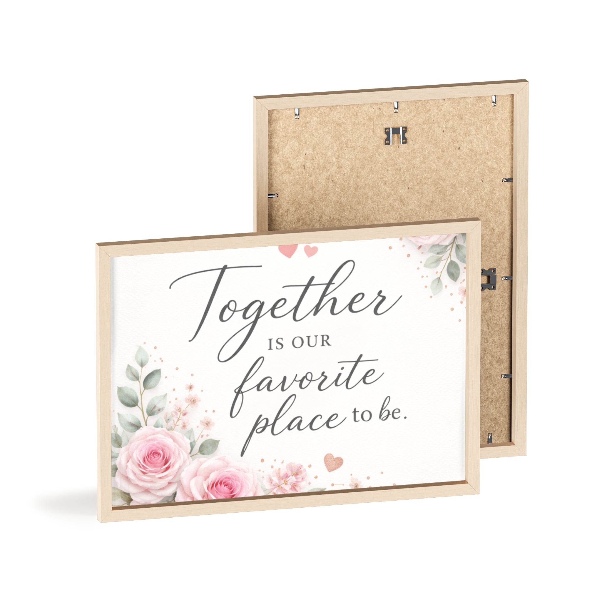 Together Is Our Favorite Place To Be Framed Floral Wall Art