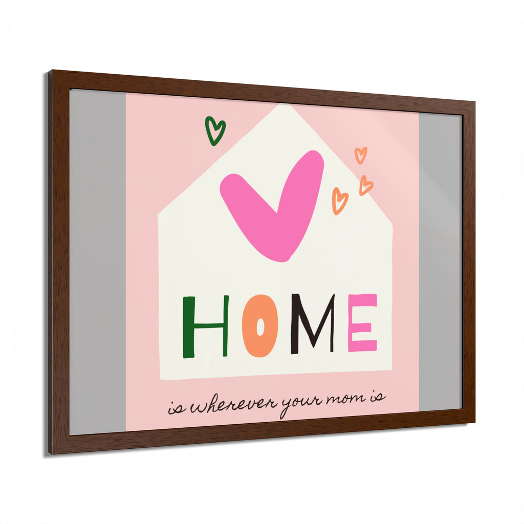 Home Is Wherever Your Mom Is - Framed Poster