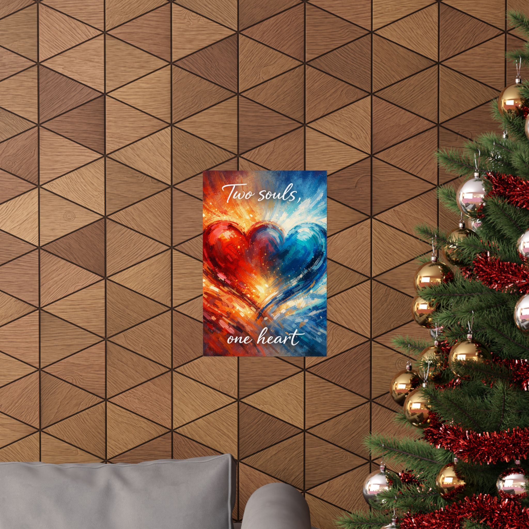 Two Souls One Heart Romantic Matte Poster