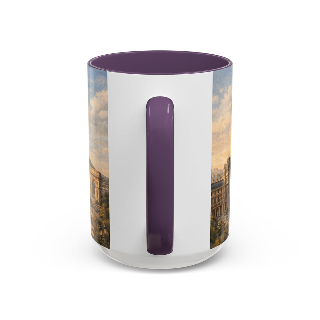Paris Vintage Skyline Coffee Mug Eiffel Tower and Sacré‑Cœur