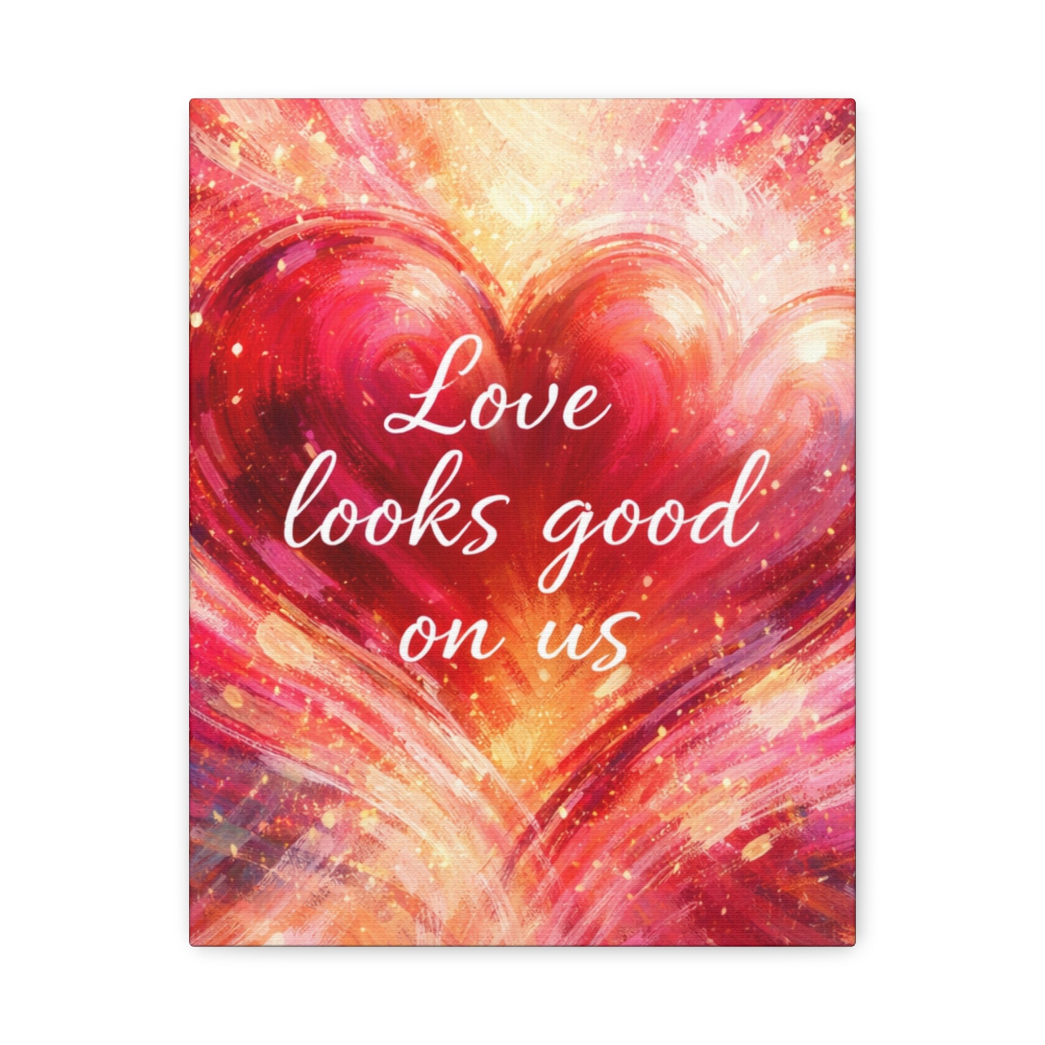 Love Looks Good On Us Matte Canvas Wall Art