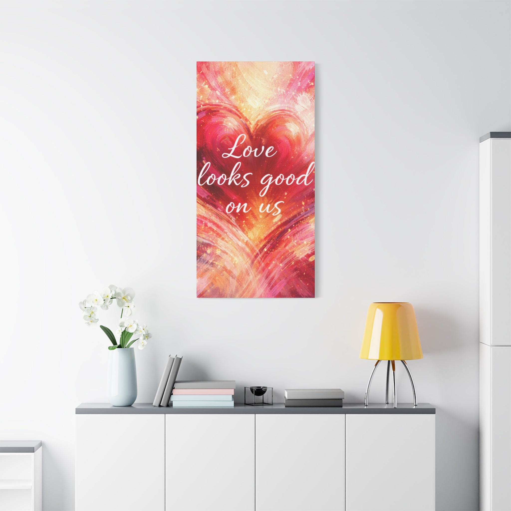 Love Looks Good On Us Matte Canvas Wall Art
