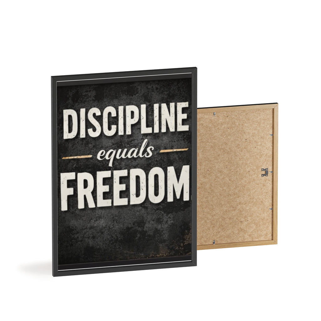 Discipline Equals Freedom Framed Poster