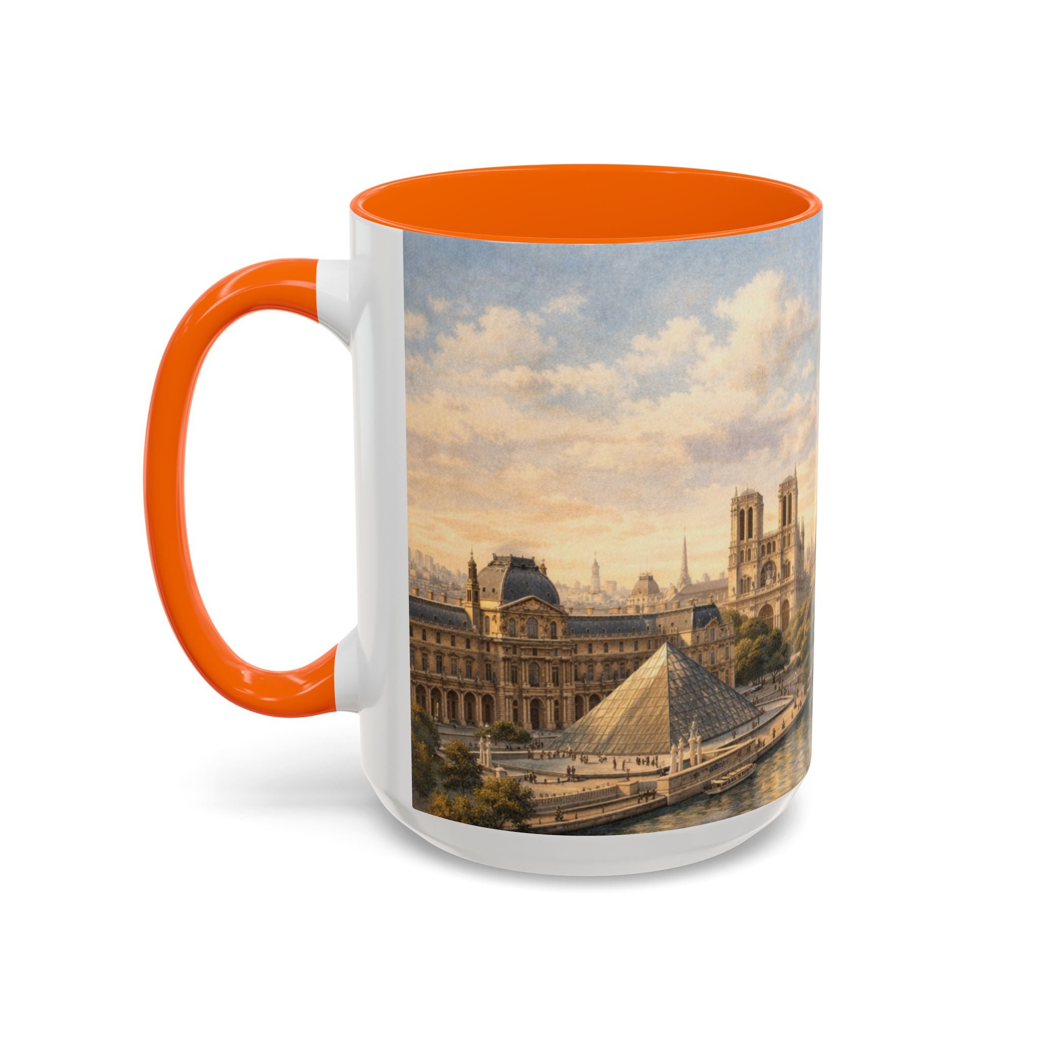 Paris Vintage Skyline Coffee Mug Eiffel Tower and Sacré‑Cœur