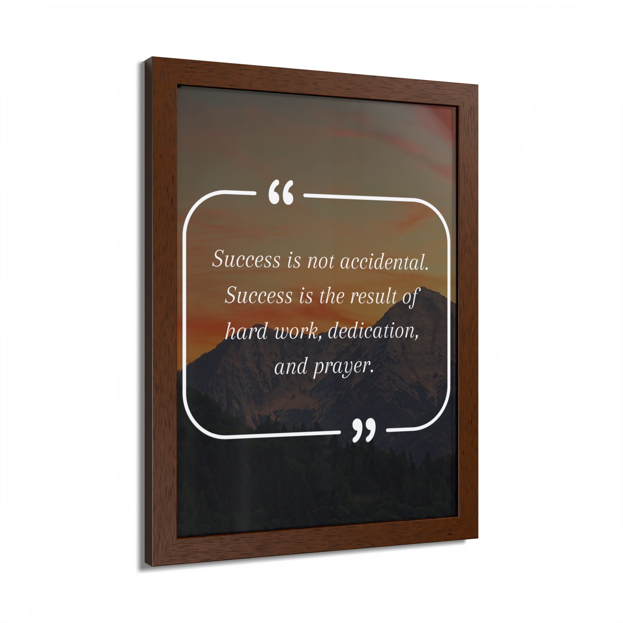 Success Is Not Accidental Multi-Color Framed Poster
