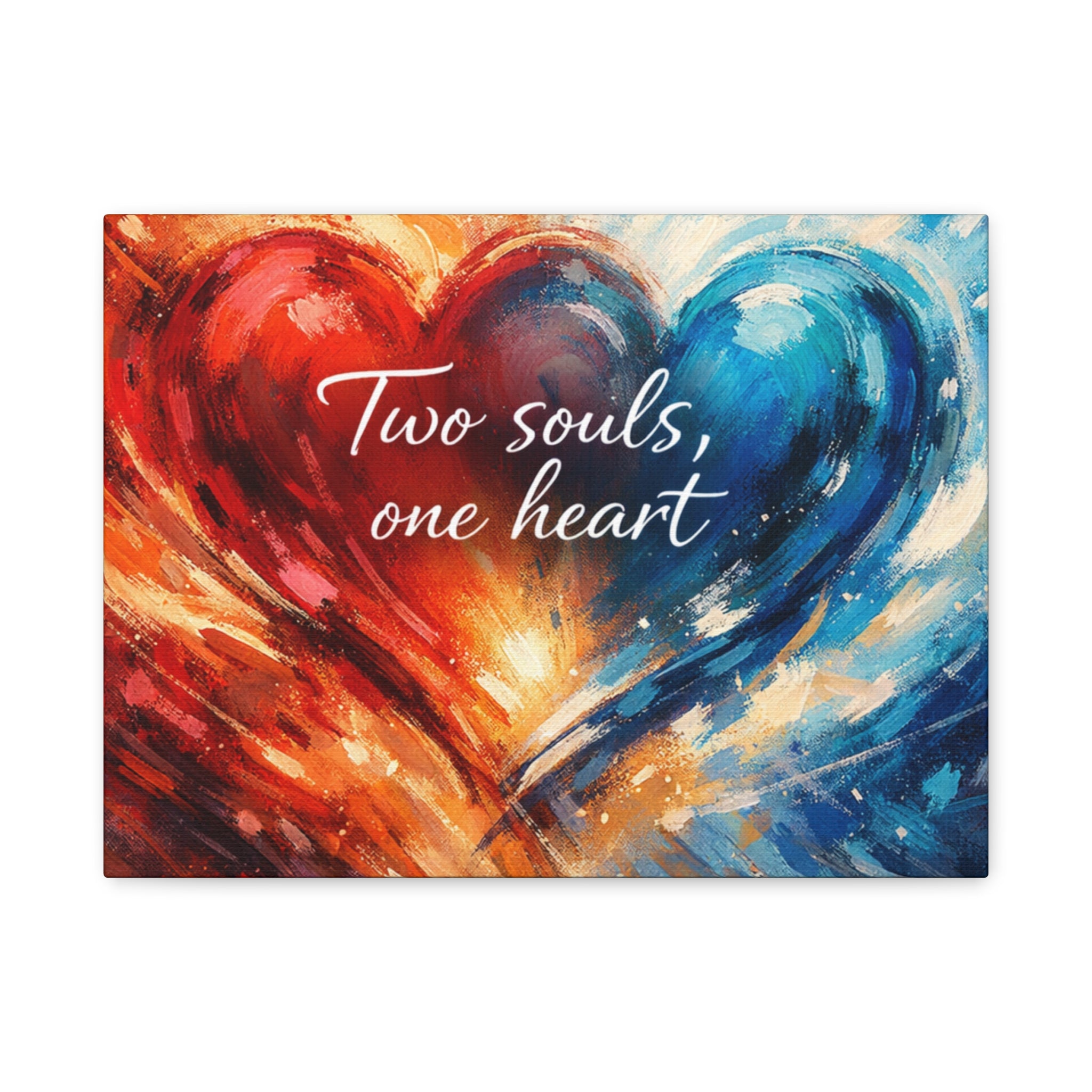 Two Souls One Heart Intertwined Heart Matte Canvas