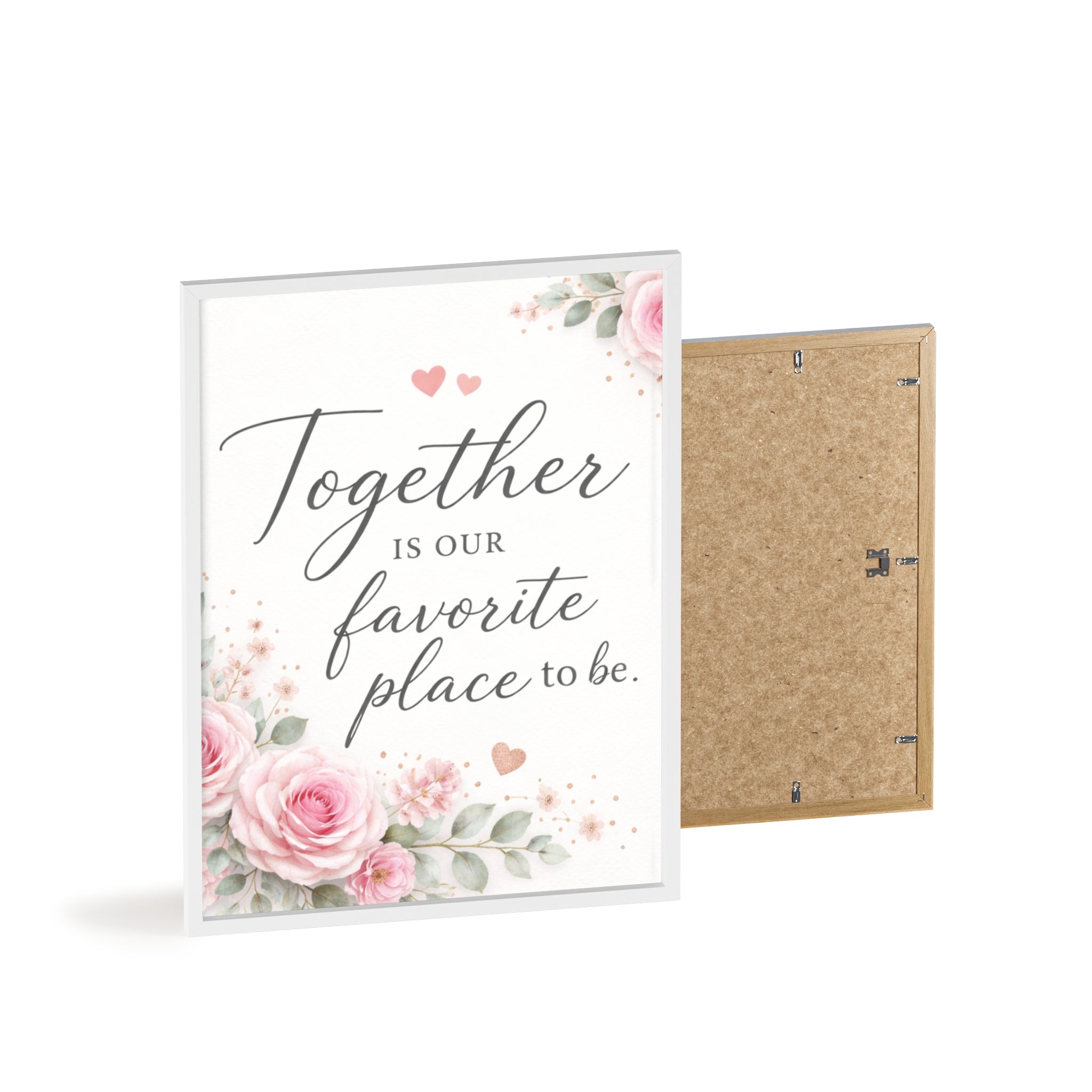 Together Is Our Favorite Place To Be Framed Floral Wall Art