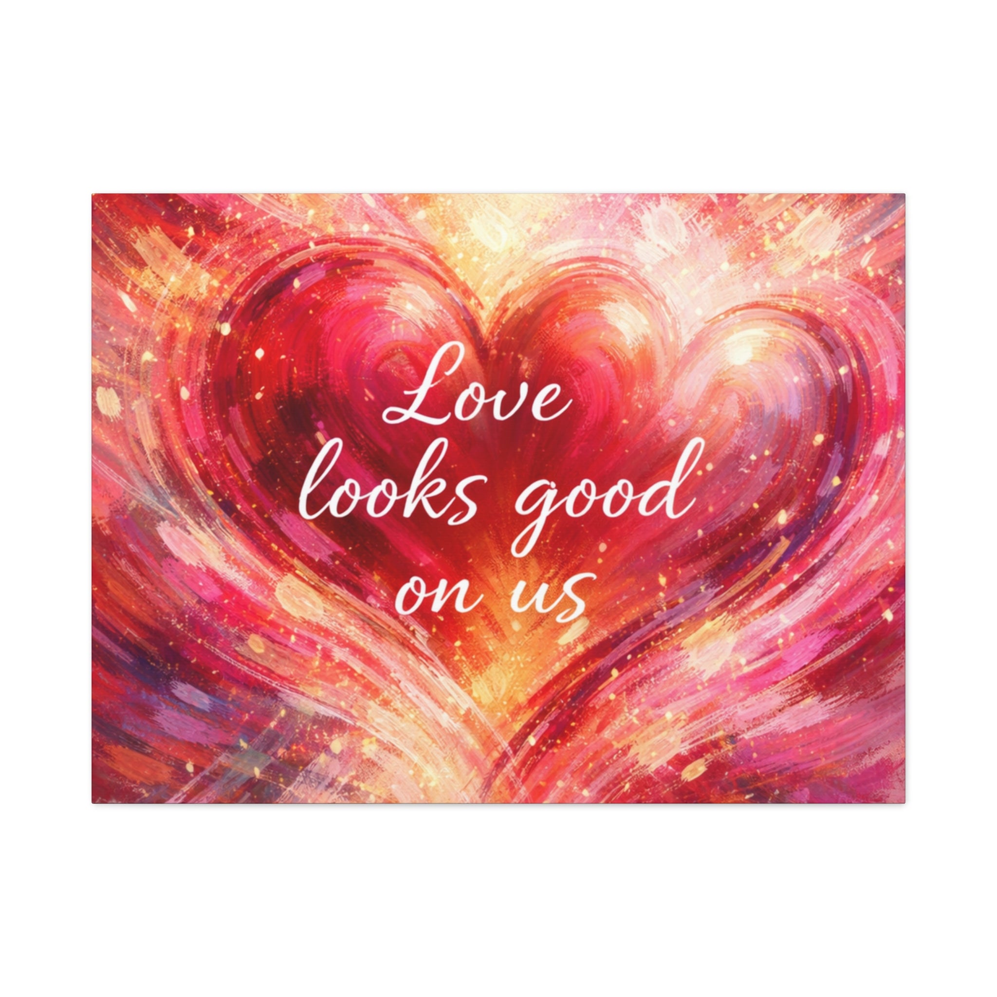 Love Looks Good On Us Matte Canvas Wall Art