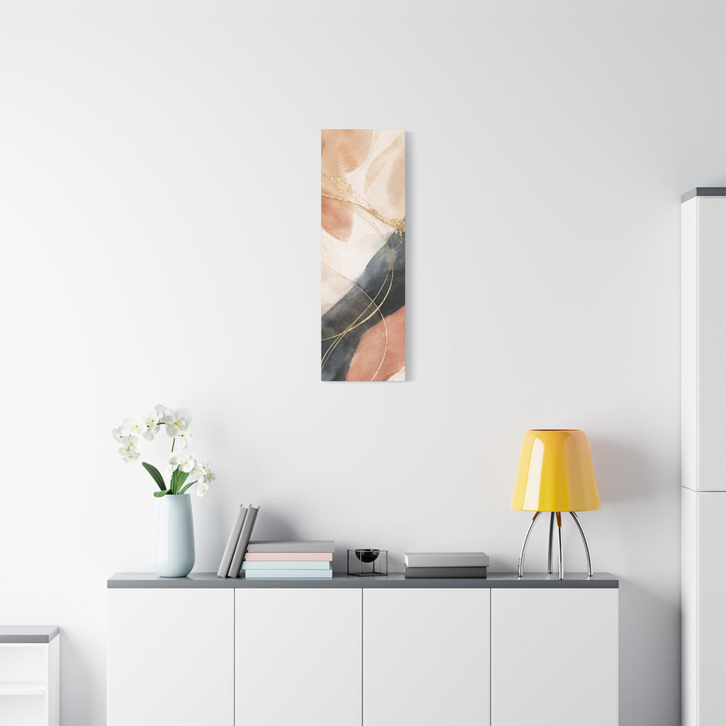 Abstract Blush & Gold Matte Canvas Print