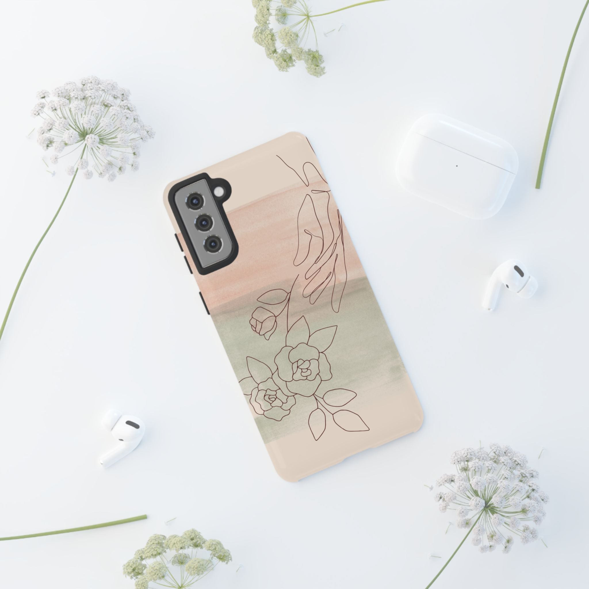 Floral Watercolor Slim Tough Phone Case