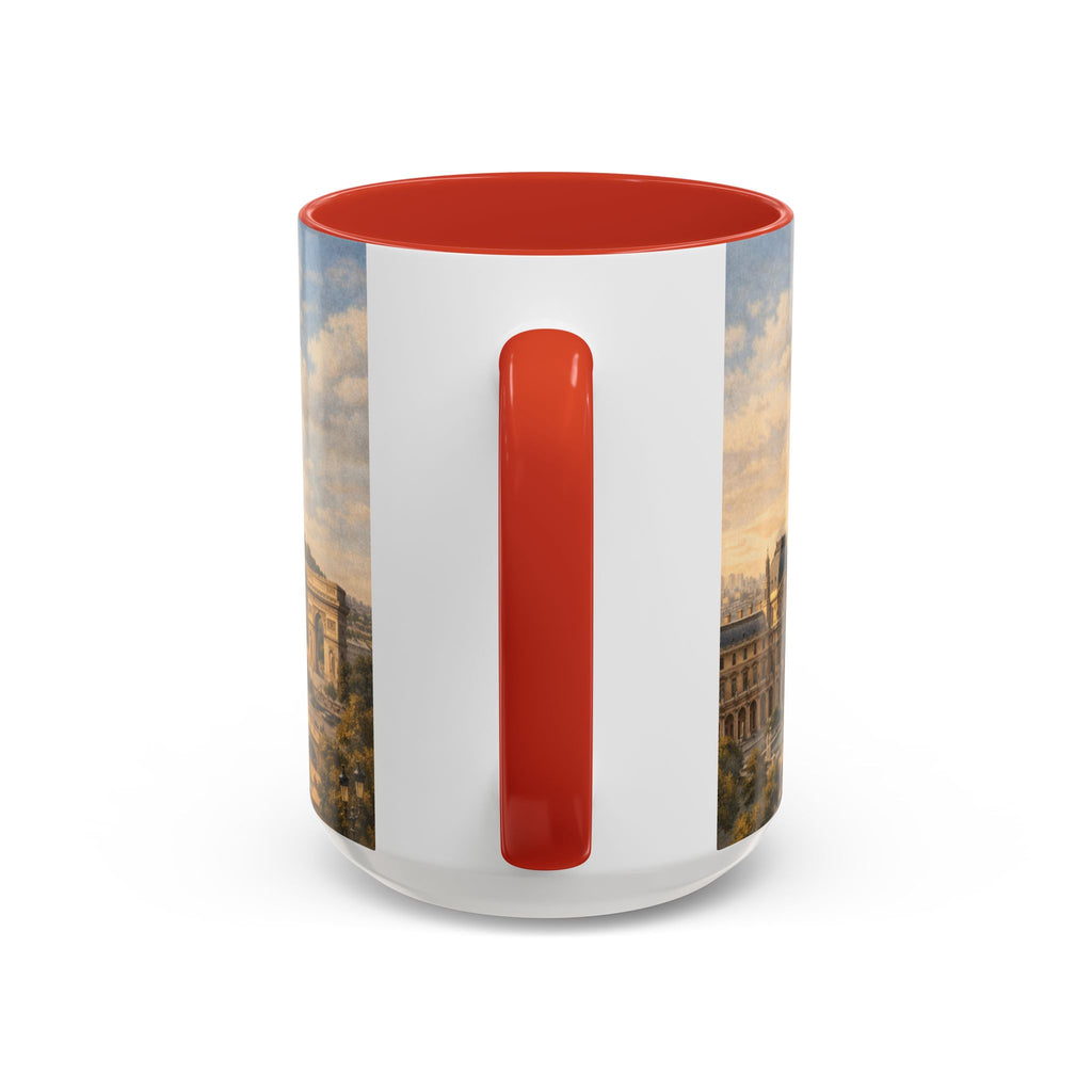 Paris Vintage Skyline Coffee Mug Eiffel Tower and Sacré‑Cœur