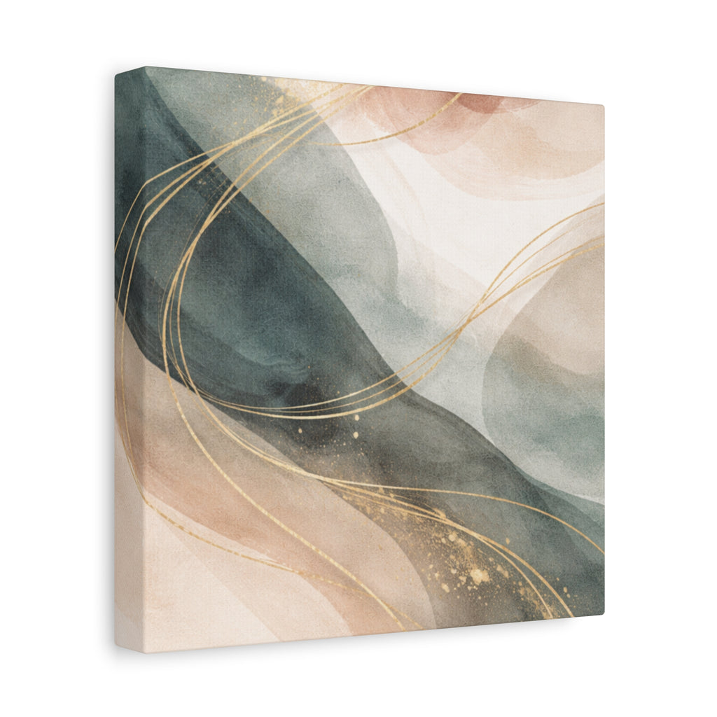Abstract Coastal Waves Matte Canvas — Stretched Wall Art