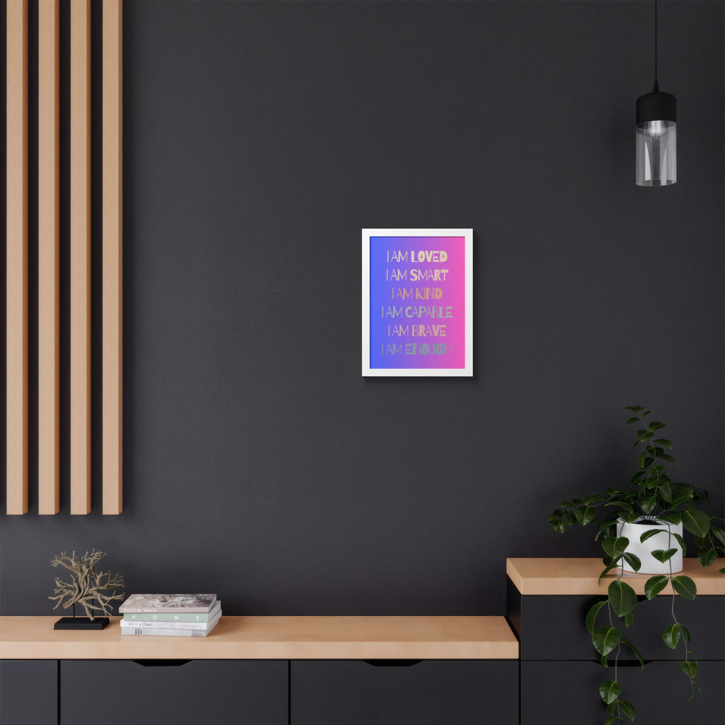 I Am Smart I Am Kind I Am Capable I Am Brave Affirmation Wall Art Poster